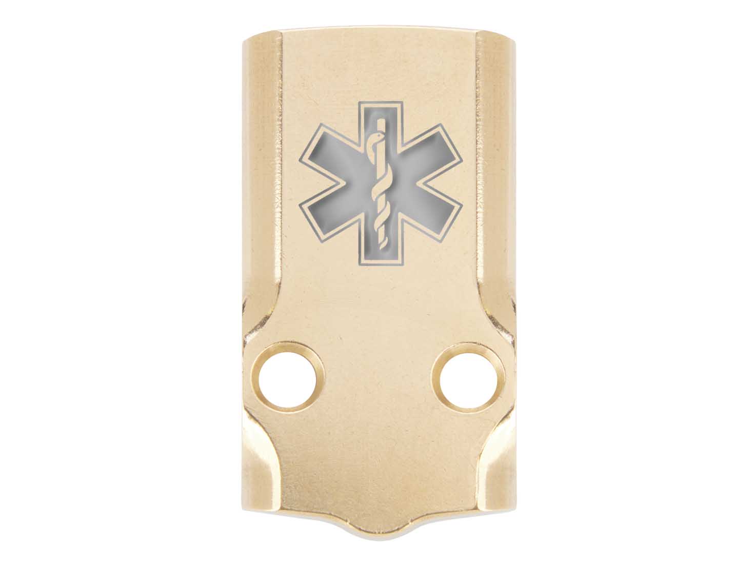 NDZ Brass Glock MOS 43X 48 Slimline Optic Slide Cover Plate