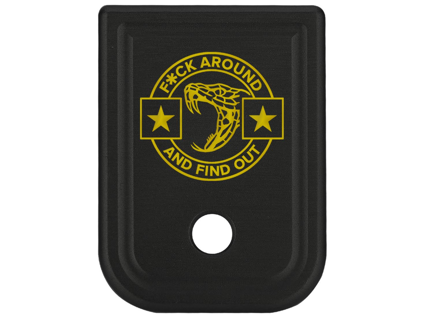 NDZ Glock Gen 1-4 17 19 22 23 26 45 Magazine Base Plate Aluminum Gold Engraved - Picture 56 of 71