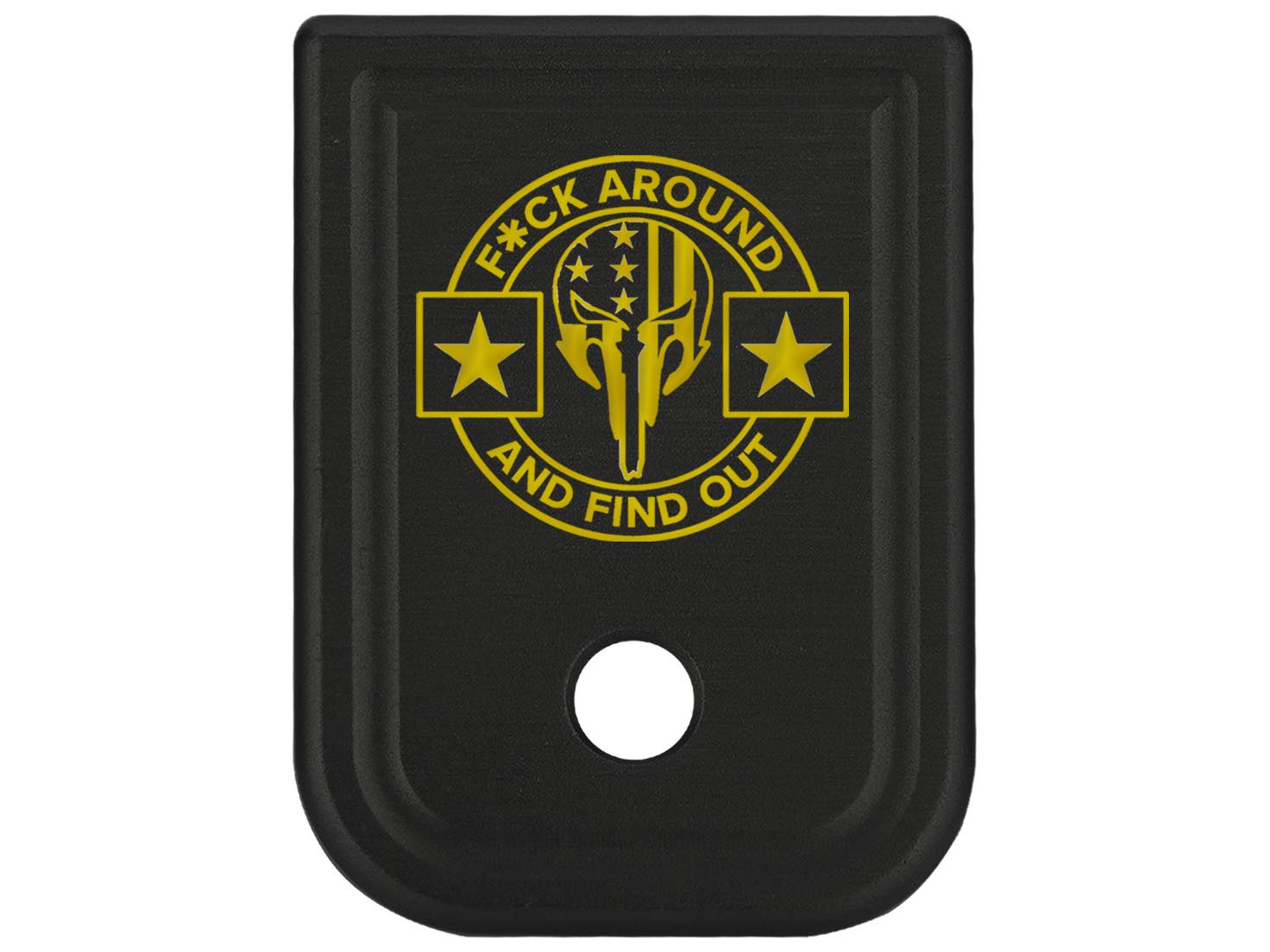 NDZ Glock Gen 1-4 17 19 22 23 26 45 Magazine Base Plate Aluminum Gold Engraved - Picture 57 of 71