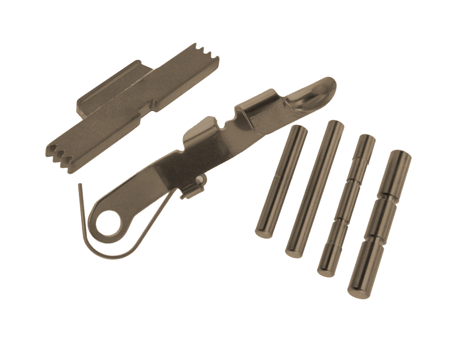 NDZ Glock 19 Gen 1-3 Extended Control Kit ESLL Pins Ghost Bullet Slide ...