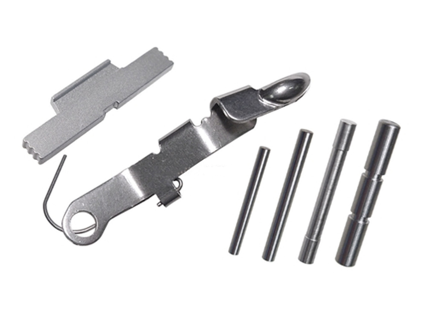 NDZ Glock 19 Gen 4 Extended Control Kit ESLL Pins Ghost Bullet Slide ...