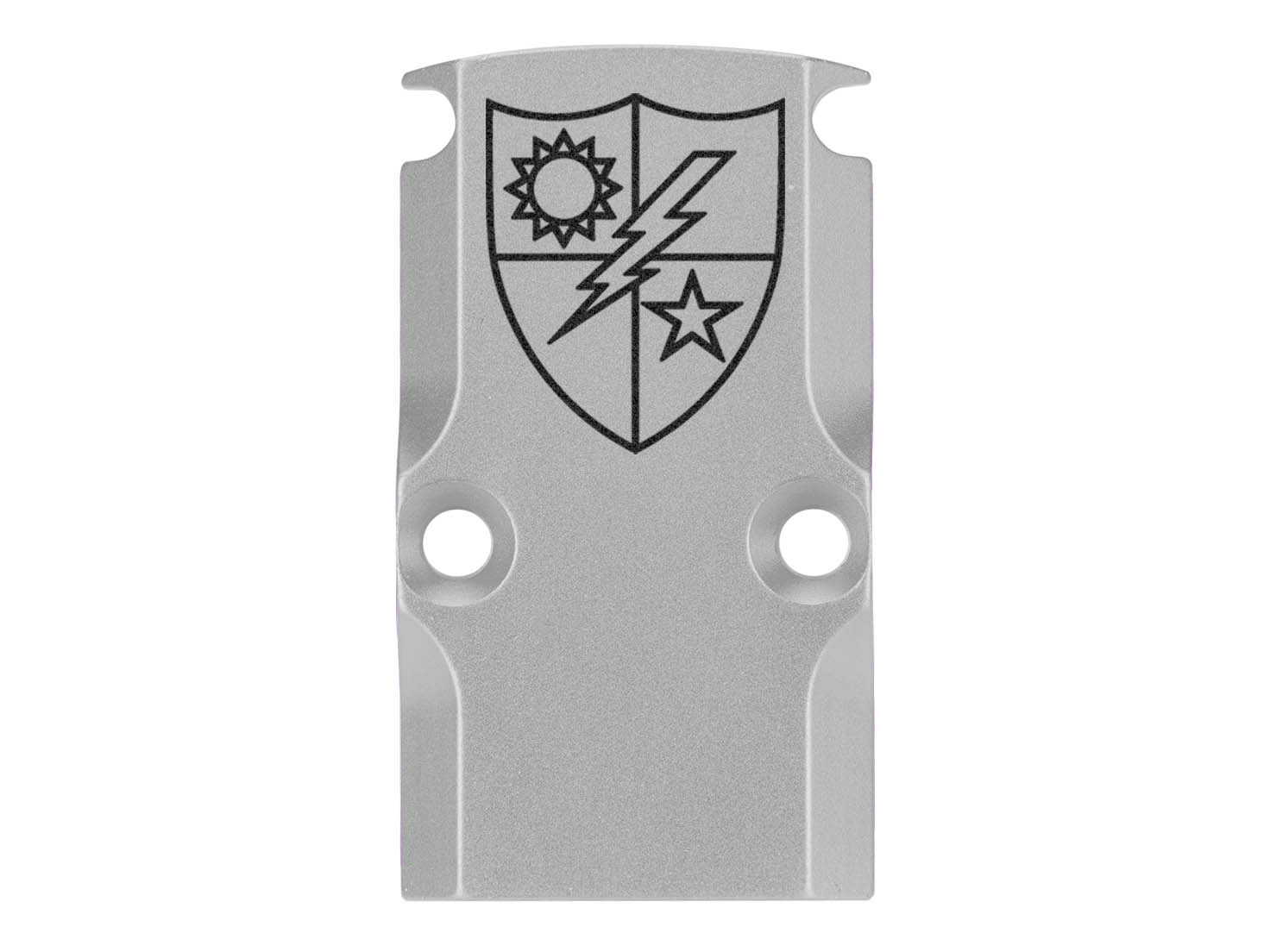 NDZ Glock 17 19 23 26 34 Gen 1-5 Aluminum RMR Cover Plate Engraved Silver - Picture 10 of 130