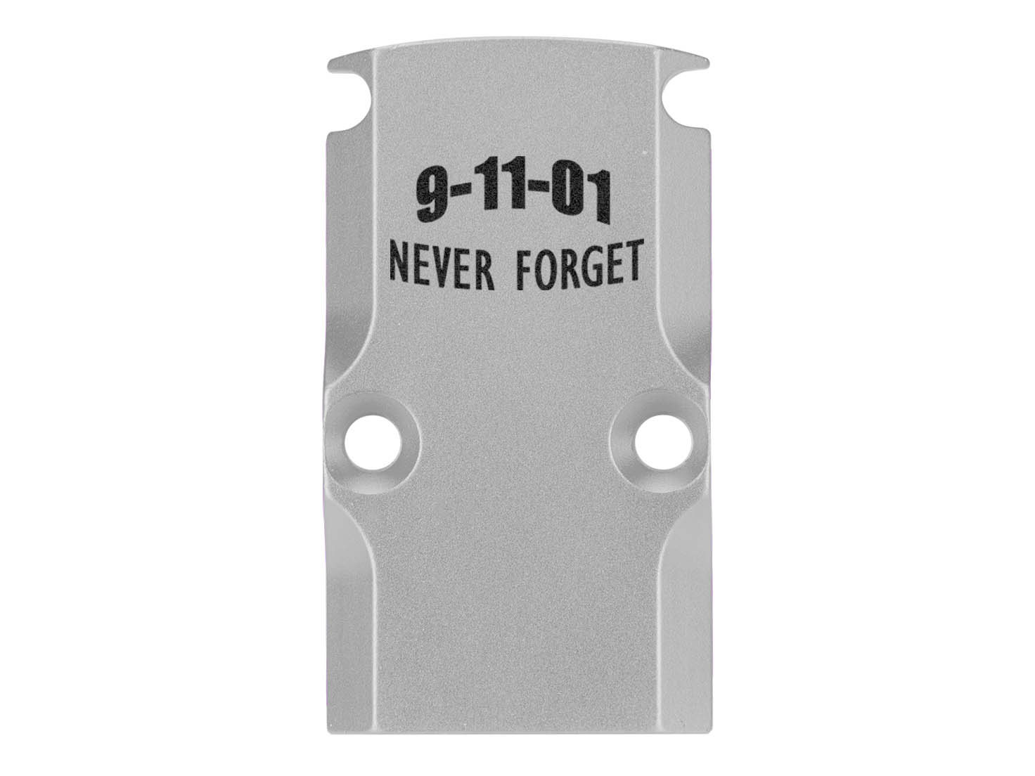 NDZ Glock 17 19 23 26 34 Gen 1-5 Aluminum RMR Cover Plate Engraved Silver - Picture 11 of 130
