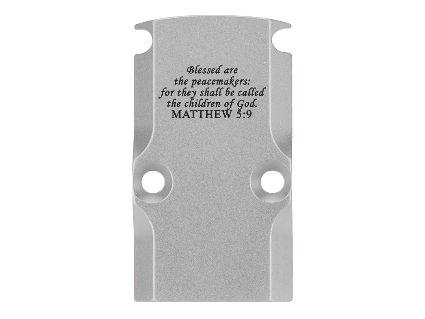 NDZ Glock 17 19 23 26 34 Gen 1-5 Aluminum RMR Cover Plate Engraved Silver - Picture 18 of 130