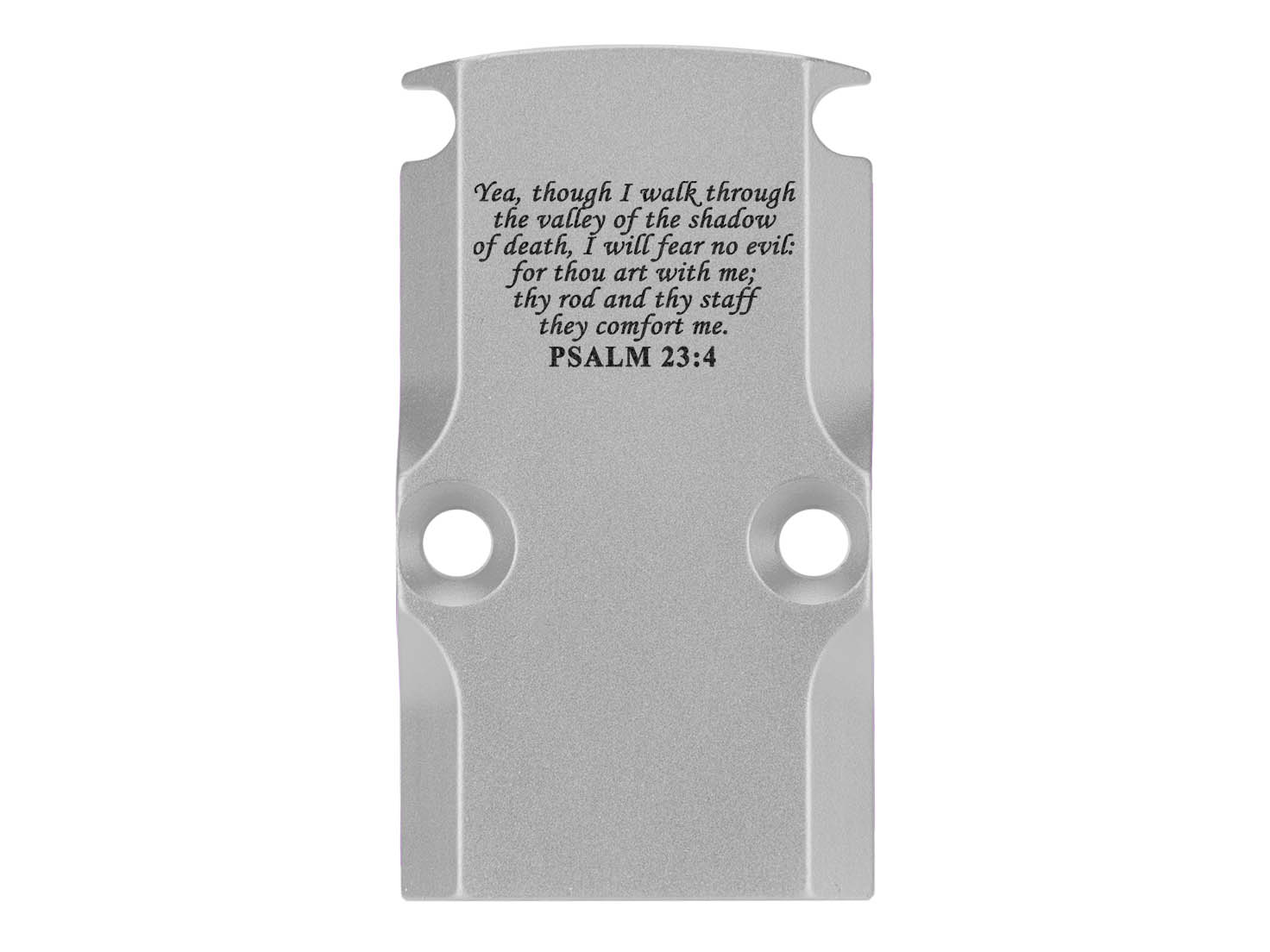 NDZ Glock 17 19 23 26 34 Gen 1-5 Aluminum RMR Cover Plate Engraved Silver - Picture 19 of 130