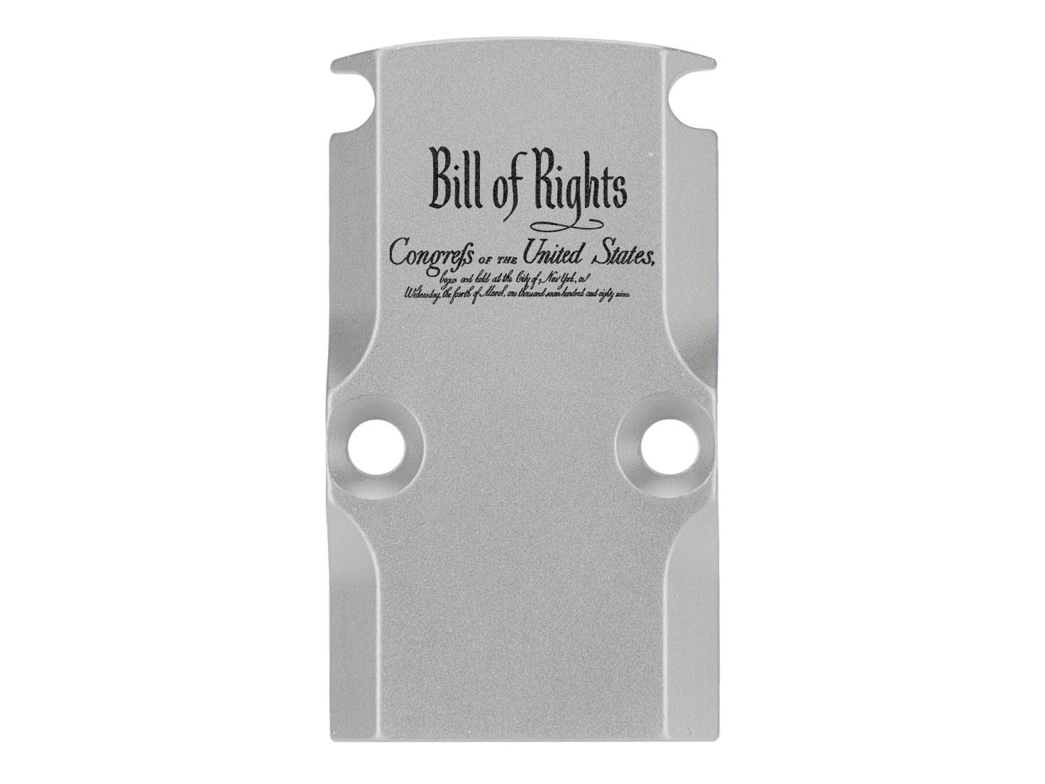 NDZ Glock 17 19 23 26 34 Gen 1-5 Aluminum RMR Cover Plate Engraved Silver - Picture 20 of 130