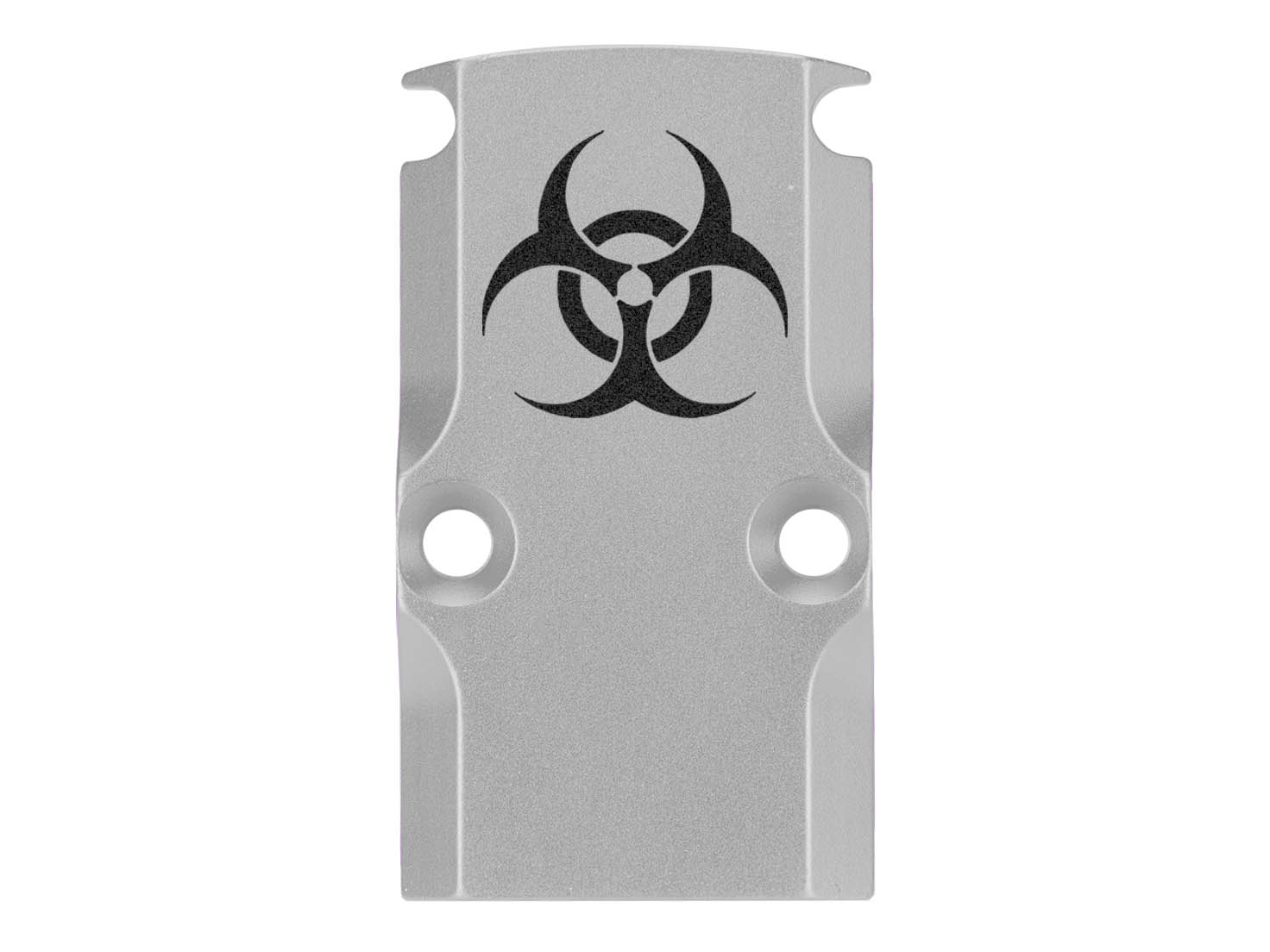 NDZ Glock 17 19 23 26 34 Gen 1-5 Aluminum RMR Cover Plate Engraved Silver - Picture 21 of 130