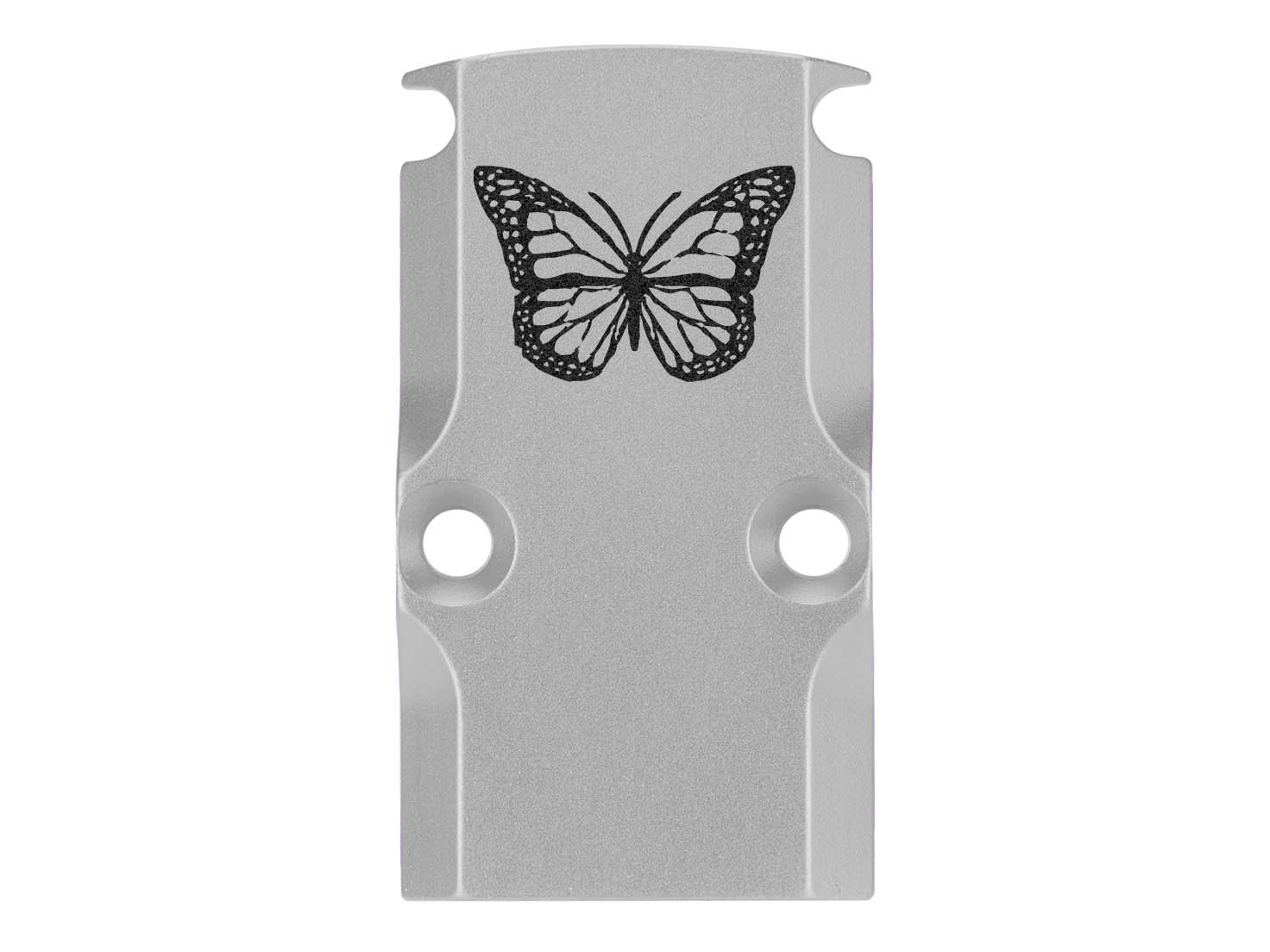 NDZ Glock 17 19 23 26 34 Gen 1-5 Aluminum RMR Cover Plate Engraved Silver - Picture 22 of 130