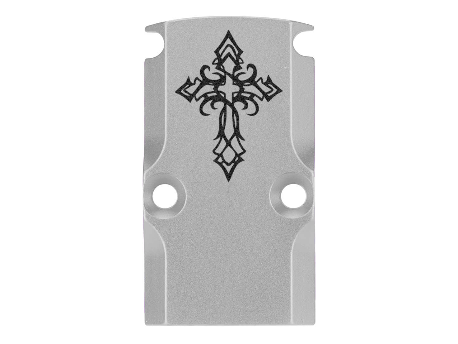 NDZ Glock 17 19 23 26 34 Gen 1-5 Aluminum RMR Cover Plate Engraved Silver - Picture 27 of 130