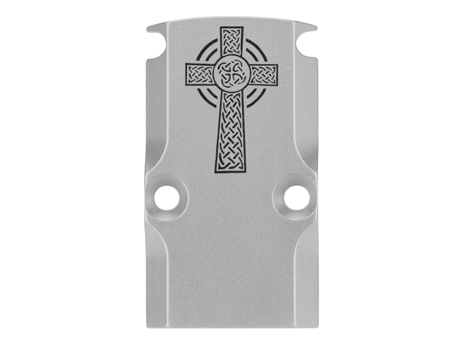NDZ Glock 17 19 23 26 34 Gen 1-5 Aluminum RMR Cover Plate Engraved Silver - Picture 28 of 130