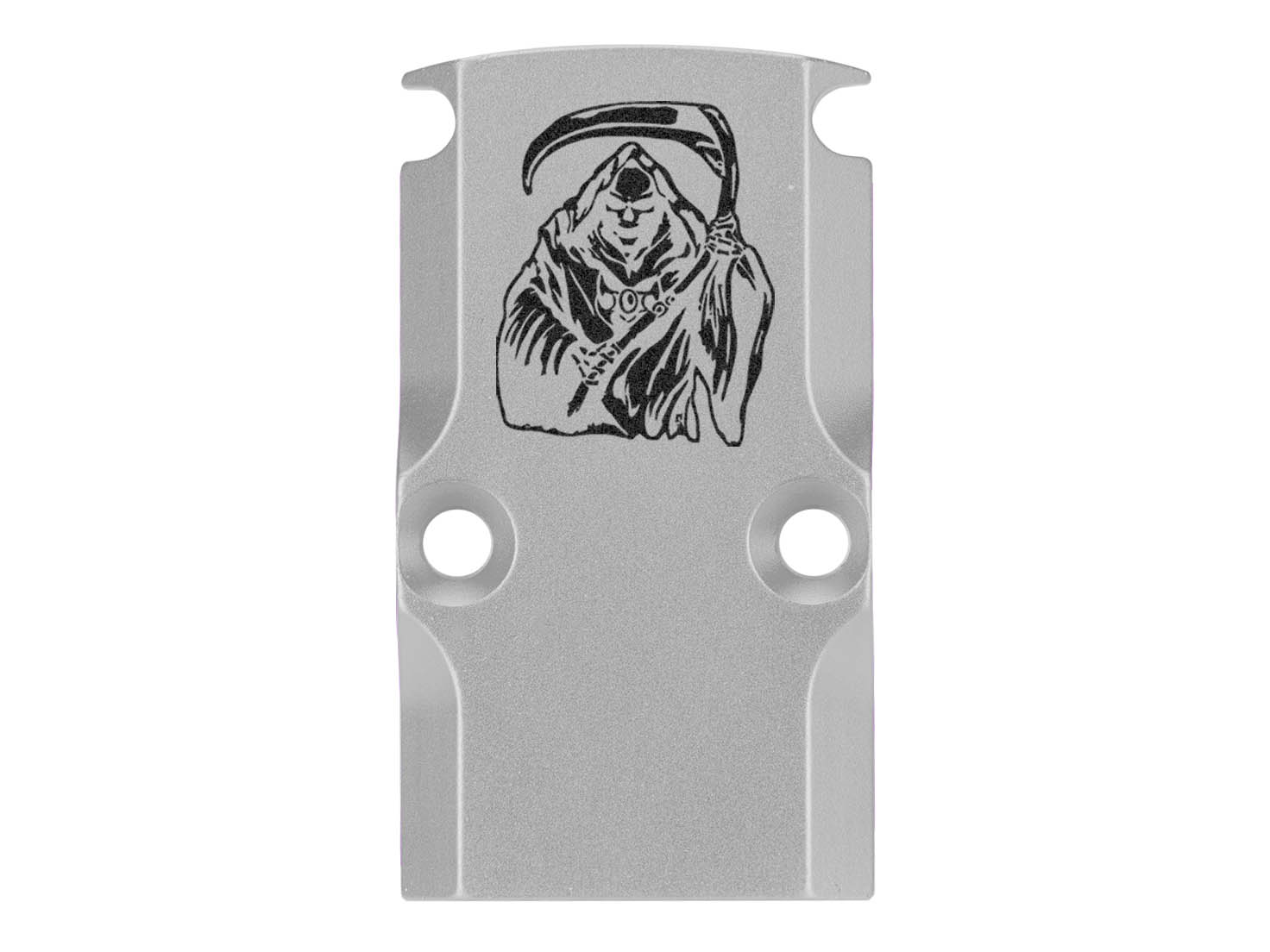 NDZ Glock 17 19 23 26 34 Gen 1-5 Aluminum RMR Cover Plate Engraved Silver - Picture 40 of 130