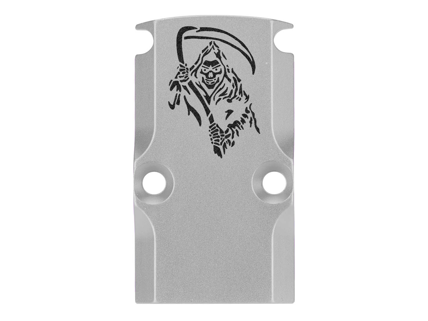 NDZ Glock 17 19 23 26 34 Gen 1-5 Aluminum RMR Cover Plate Engraved Silver - Picture 41 of 130