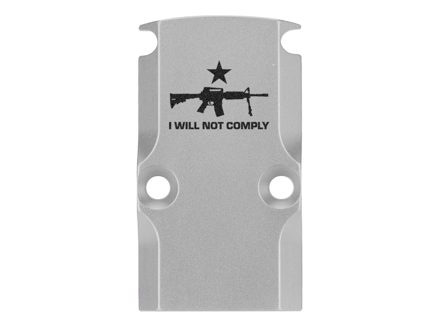NDZ Glock 17 19 23 26 34 Gen 1-5 Aluminum RMR Cover Plate Engraved Silver - Picture 129 of 130