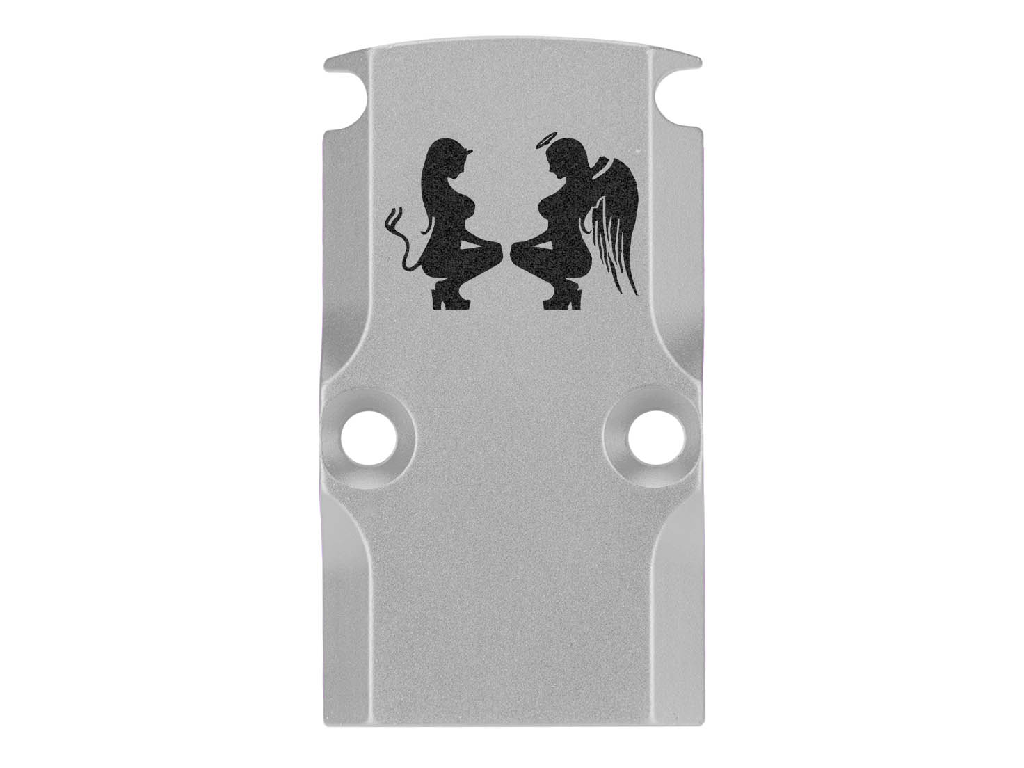 NDZ Glock 17 19 23 26 34 Gen 1-5 Aluminum RMR Cover Plate Engraved Silver - Picture 53 of 130