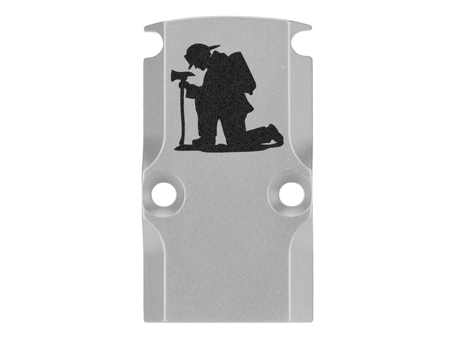 NDZ Glock 17 19 23 26 34 Gen 1-5 Aluminum RMR Cover Plate Engraved Silver - Picture 56 of 130