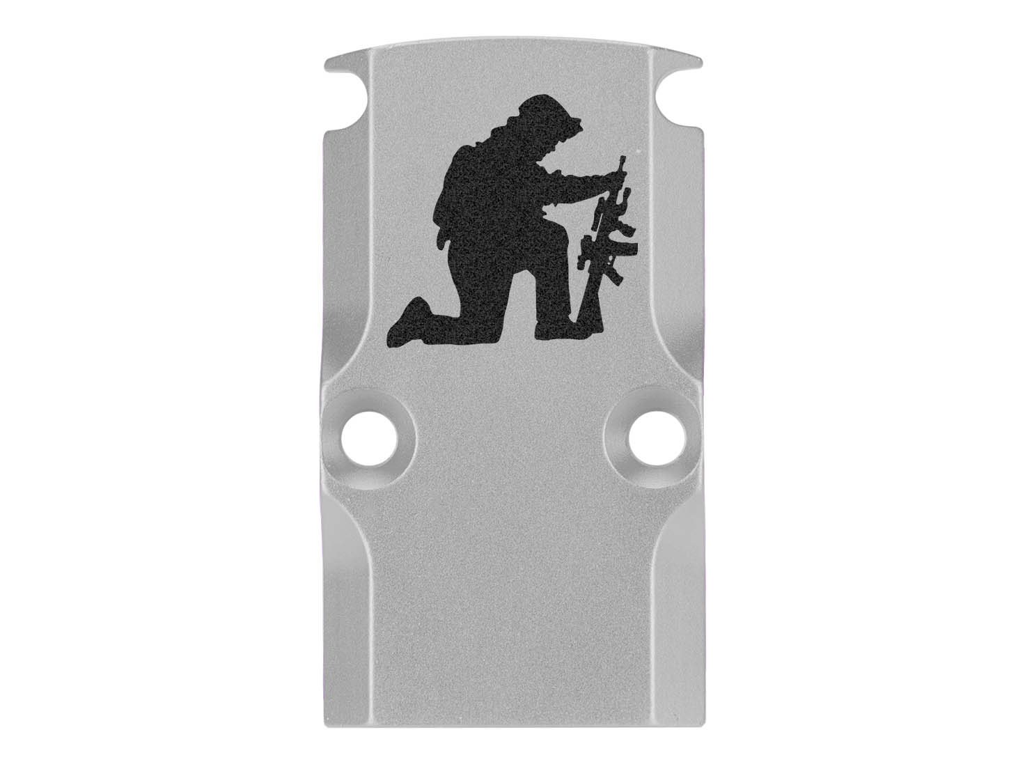 NDZ Glock 17 19 23 26 34 Gen 1-5 Aluminum RMR Cover Plate Engraved Silver - Picture 57 of 130