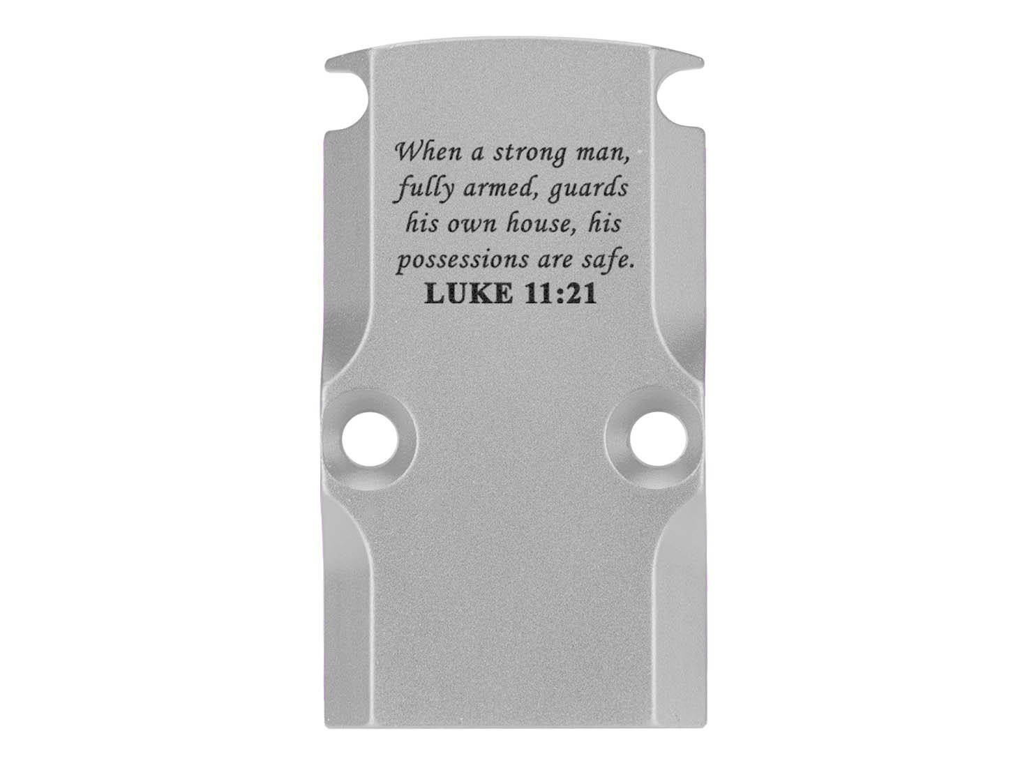NDZ Glock 17 19 23 26 34 Gen 1-5 Aluminum RMR Cover Plate Engraved Silver - Picture 95 of 130