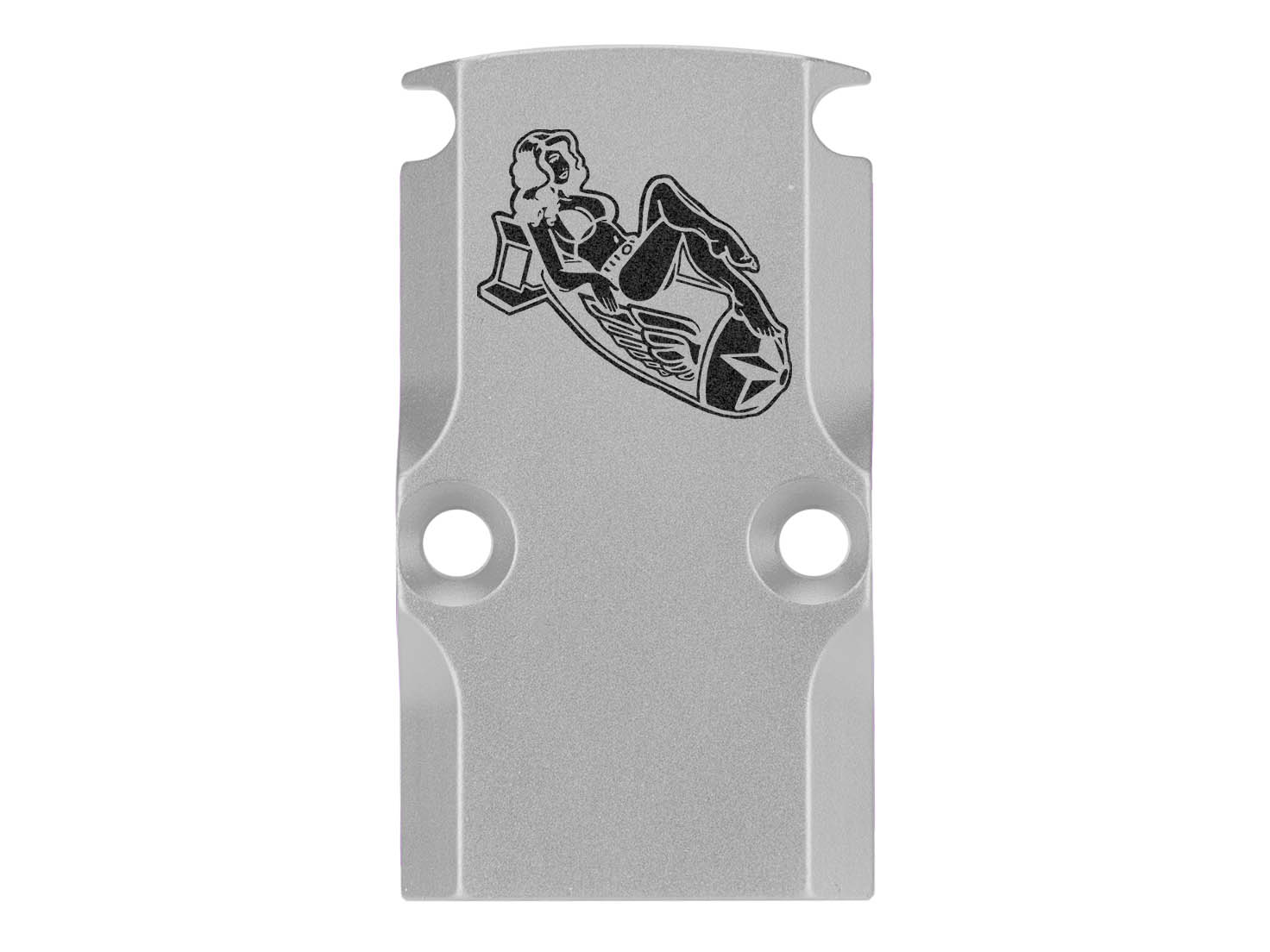 NDZ Glock 17 19 23 26 34 Gen 1-5 Aluminum RMR Cover Plate Engraved Silver - Picture 103 of 130