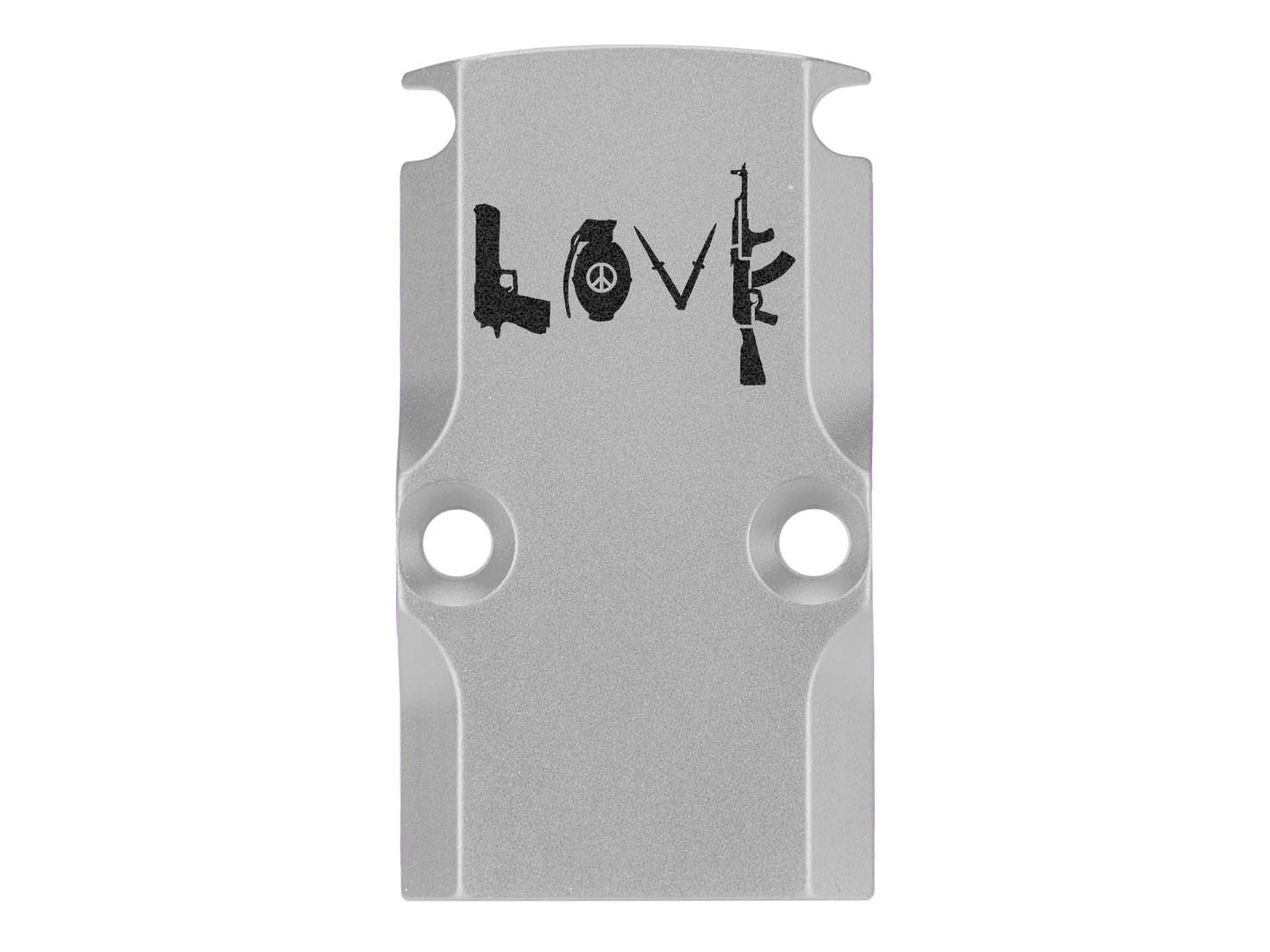 NDZ Glock 17 19 23 26 34 Gen 1-5 Aluminum RMR Cover Plate Engraved Silver - Picture 108 of 130