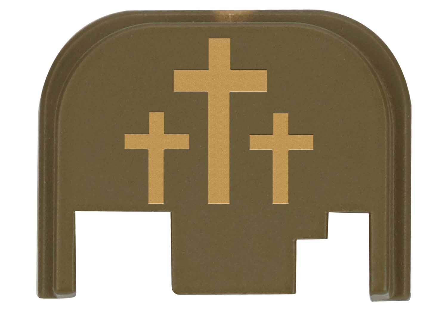 NDZ Glock Gen 1-4 17 19 26 Brass Cerakote ODG Slide Cover Back