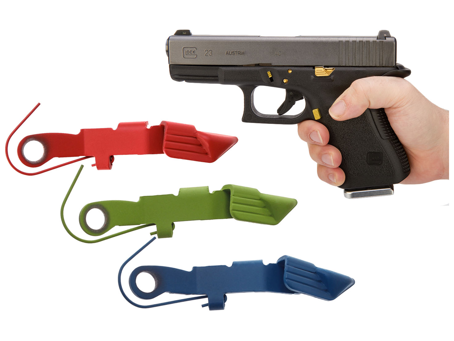 Glock SP07496 Gen 2-4 17 19 23 26 Extended Slide Stop Release