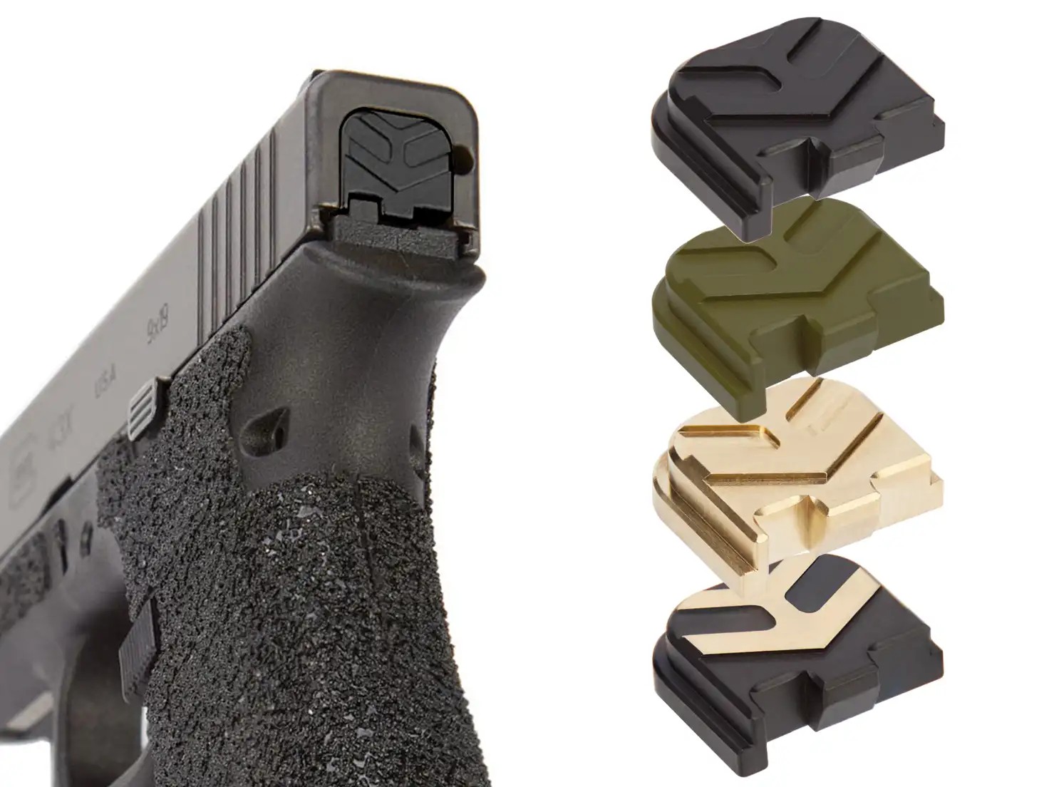 NDZ Slide Back Plate for Glock 43 43X 48 Heavyweight Brass Aspis