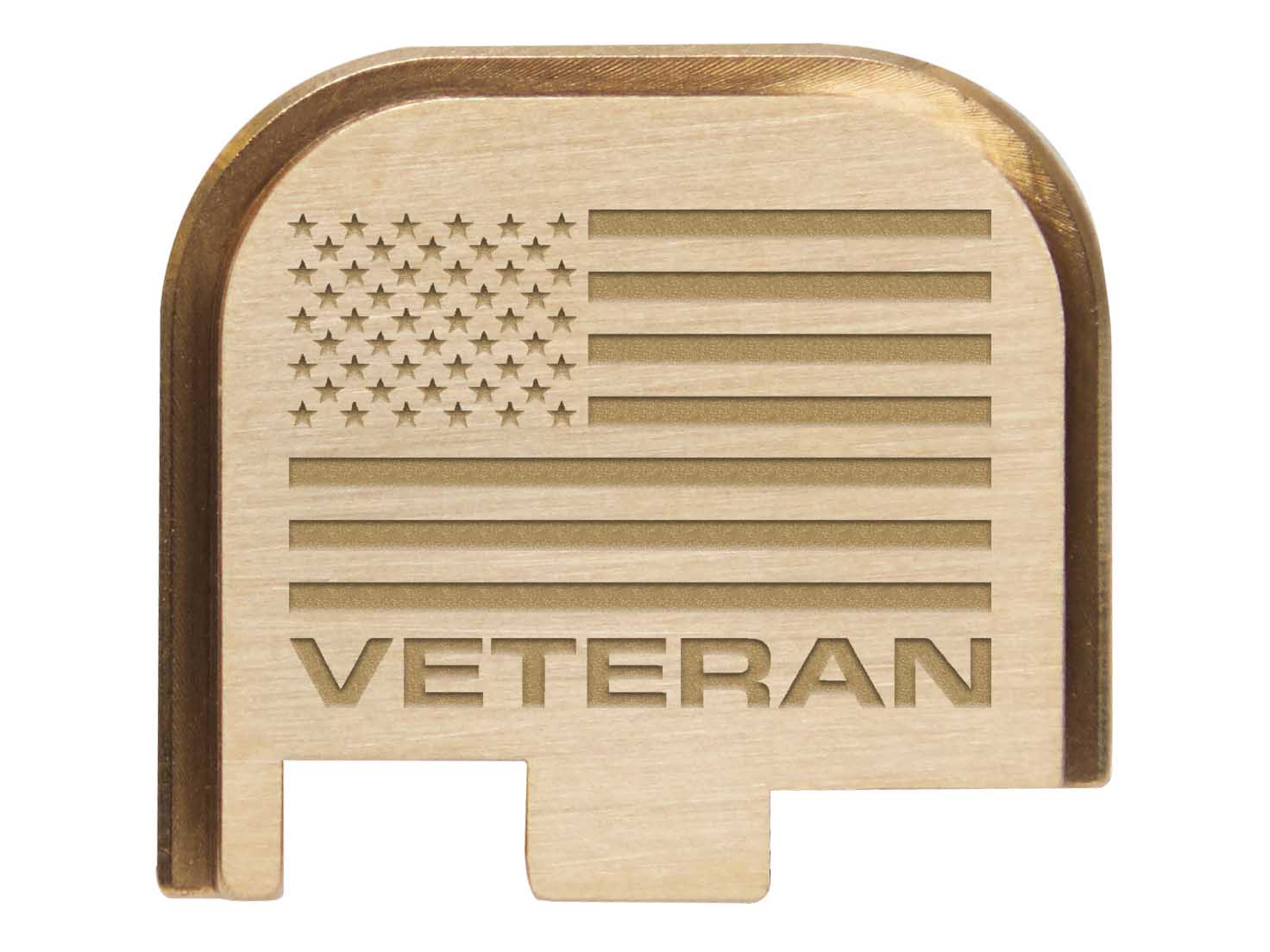 NDZ Brass Fits Glock 43 43X 48 Engraved Rear Plate USA Made CNC