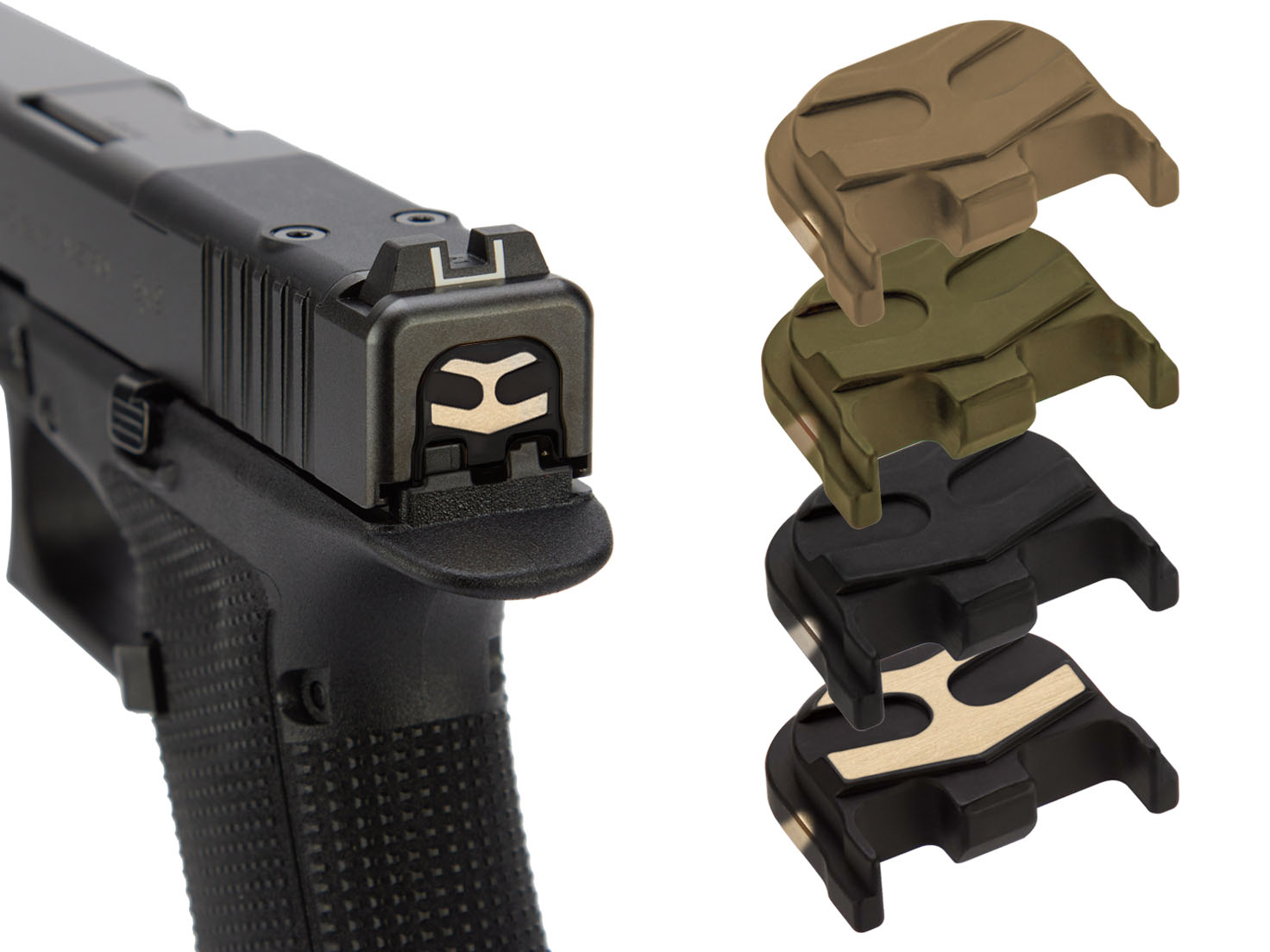 NDZ Brass Slide Back Plate for Glock Gen 6 17 19 45 Aspis Cut NDZ Brass Slide Back Plate for Glock Gen 6 17 19 45 Aspis Cut