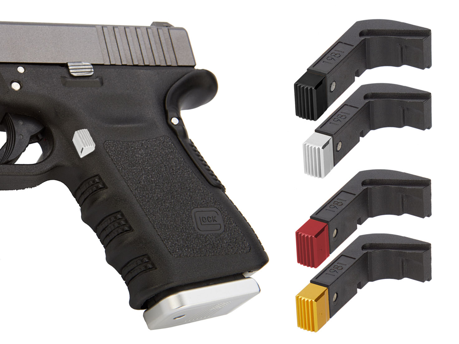 NDZ Hybrid Glock Gen 1-3 17 19 26 Extended Mag Release Polymer