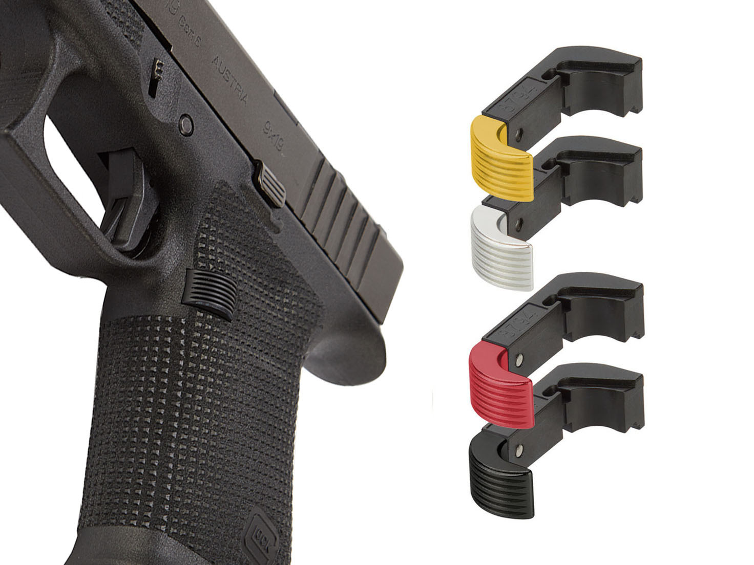 ダブルバレル G-17 NDZ Glock Gen 6 17 19 45 Extended Hybrid Magazine Release Polymer