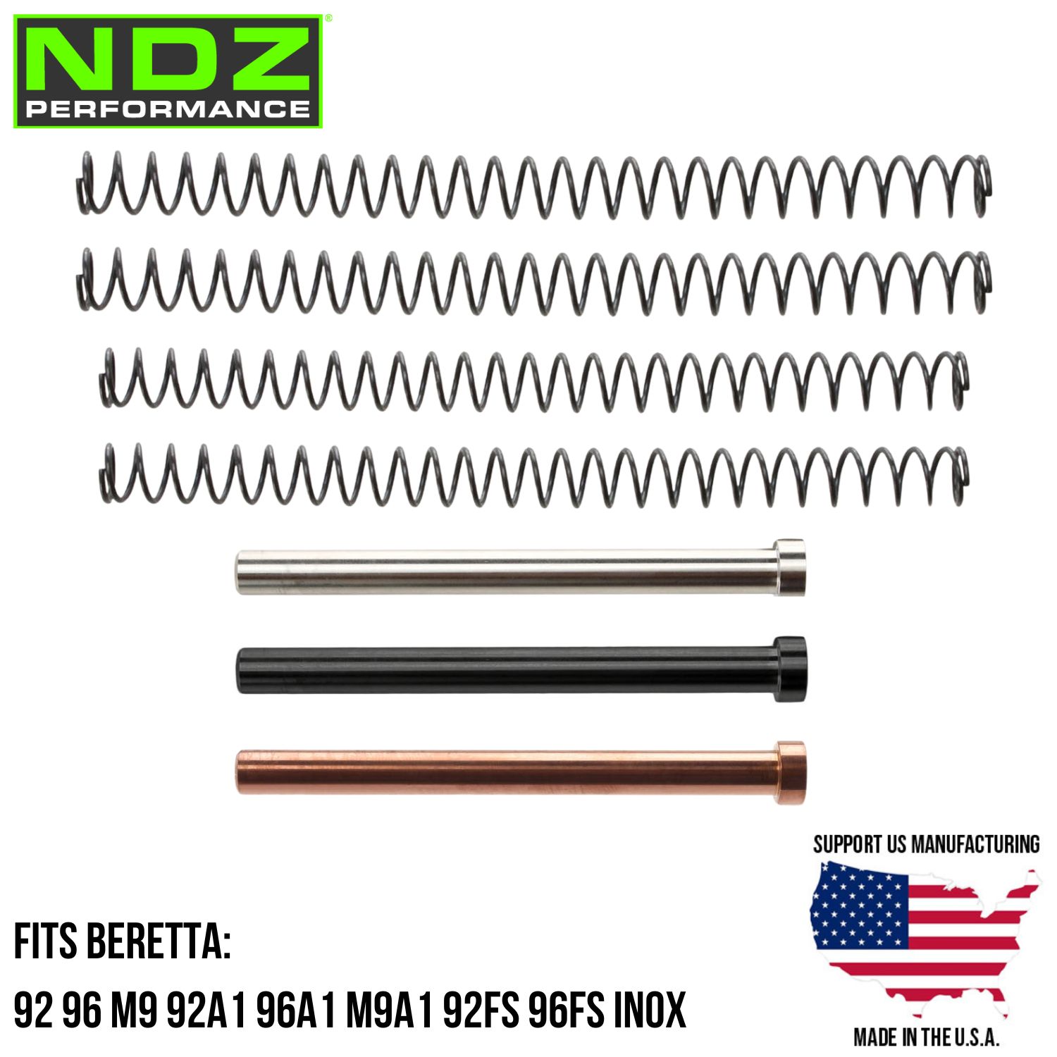 NDZ Beretta 92 92FS M9 Stainless Steel Guide Rod Assembly ISMI