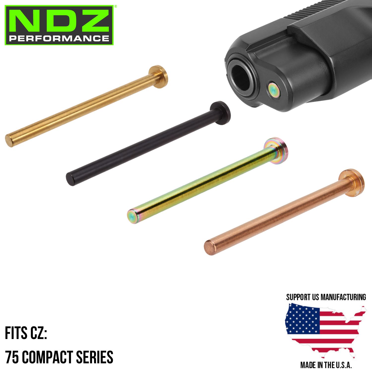 NDZ CZ 75 Compact Series 75 D PCR P-01 Stainless Steel Guide Rod
