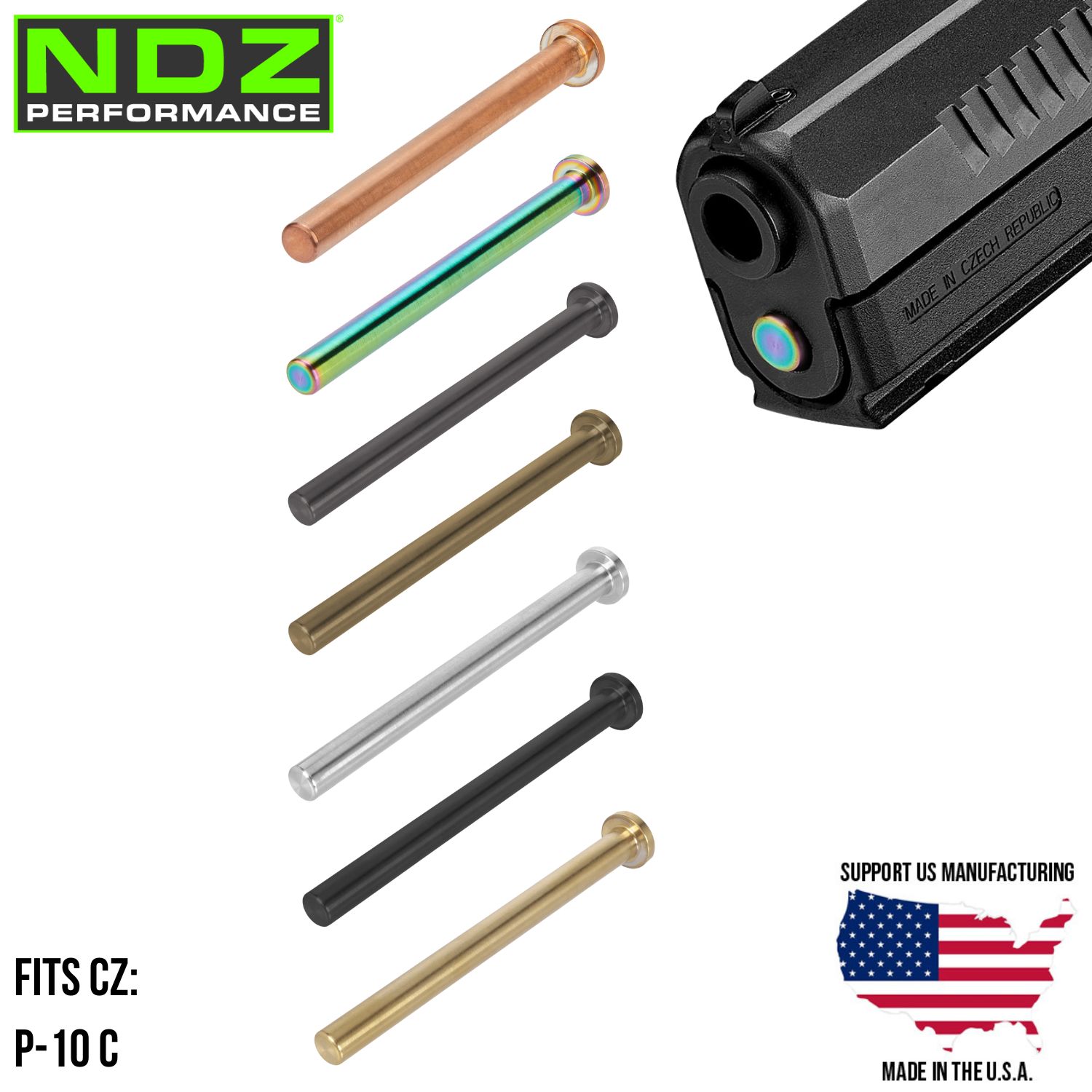 CZ P-10 C Stainless Guide Rod PVD