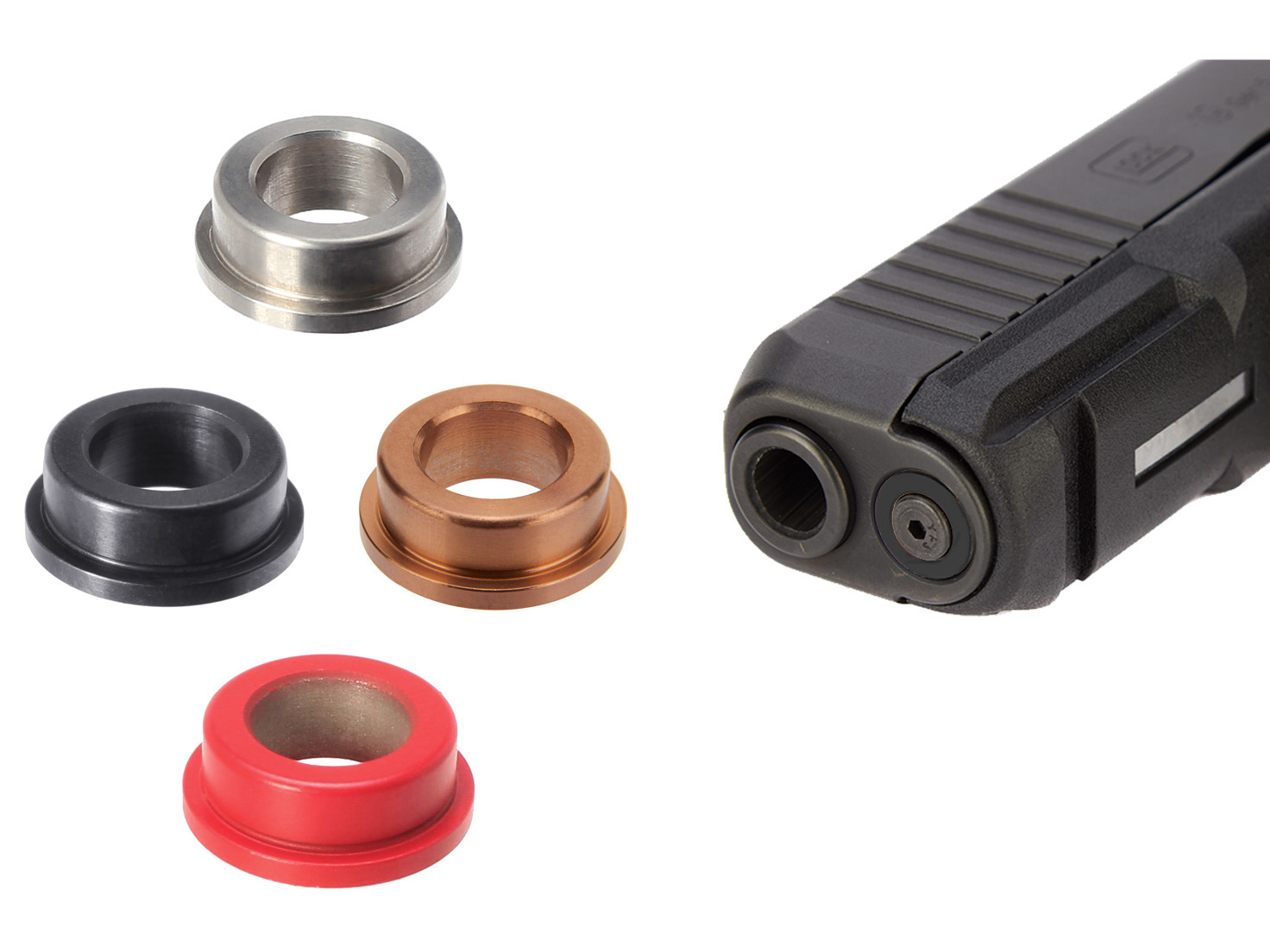 NDZ Glock Gen 1-3 to Gen 4-5 Universal Guide Rod Adapter Stainless