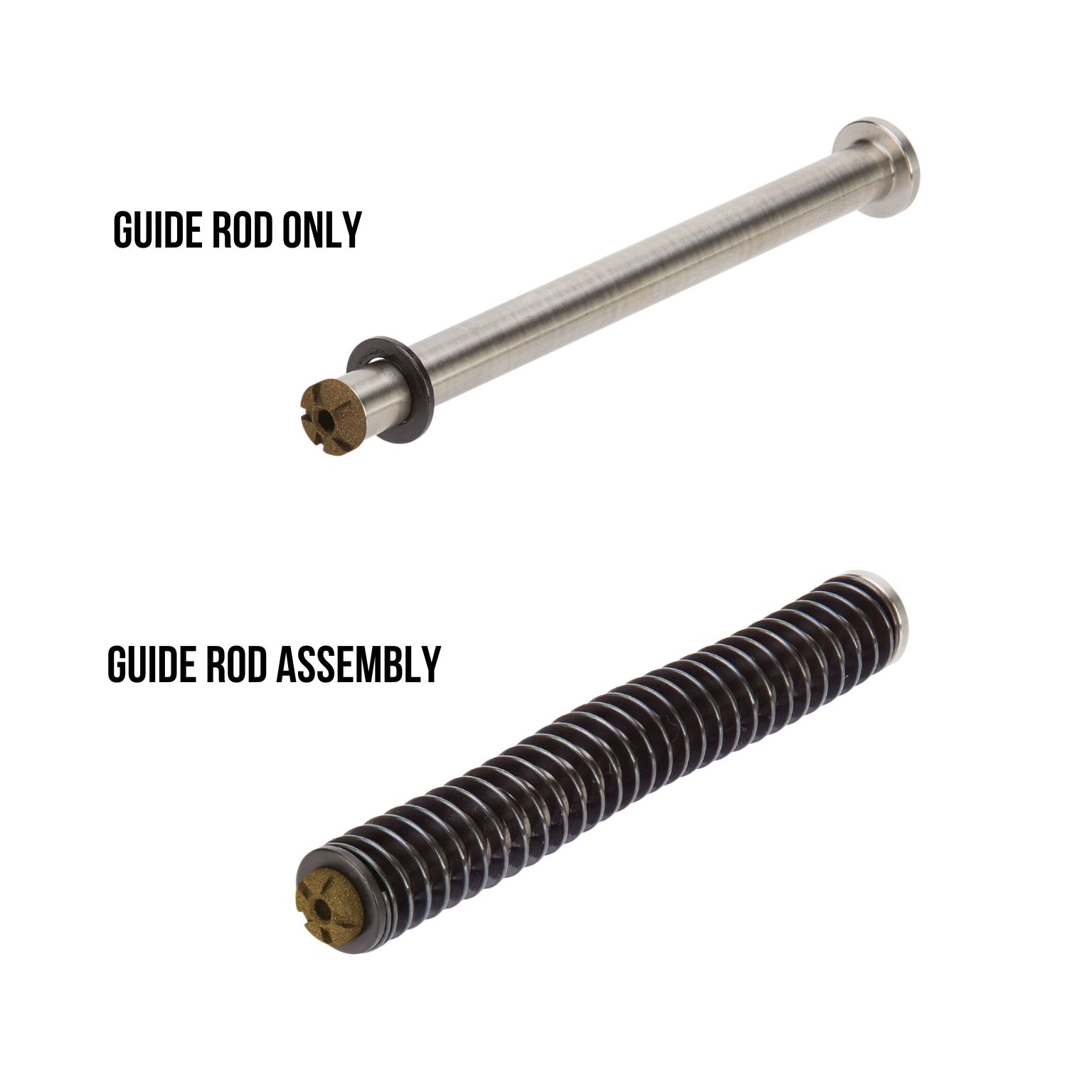 NDZ Glock Gen 1-3 17 22 34 Stainless Steel Guide Rod Recoil Spring Assembly PVD