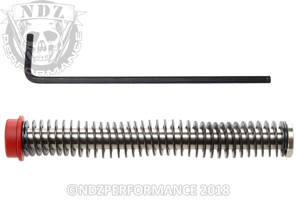 NDZ Performance Stainless Steel Guide Rod With ISMI 24LB Spring For Glock 20/21 Gen 1-3