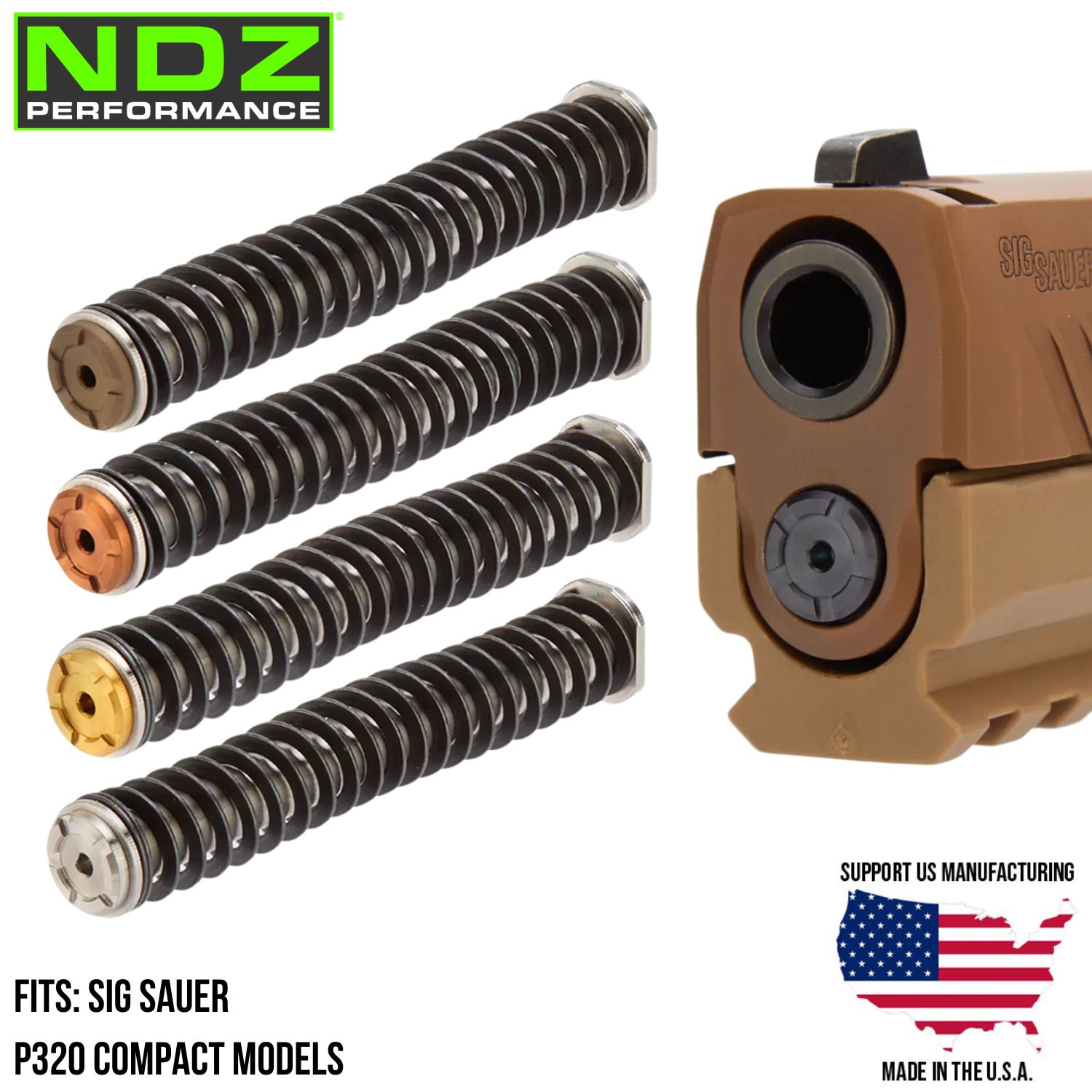 NDZ Sig P320 Compact Stainless Steel Guide Rod Assebly ISMI