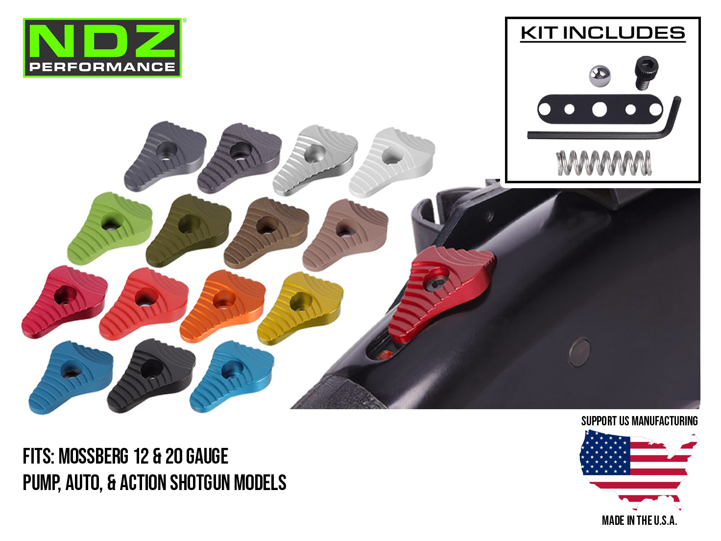 エヌバッジ NDZ Mossberg 500 590 88 940 870 Shockwave Slide Safety Switch