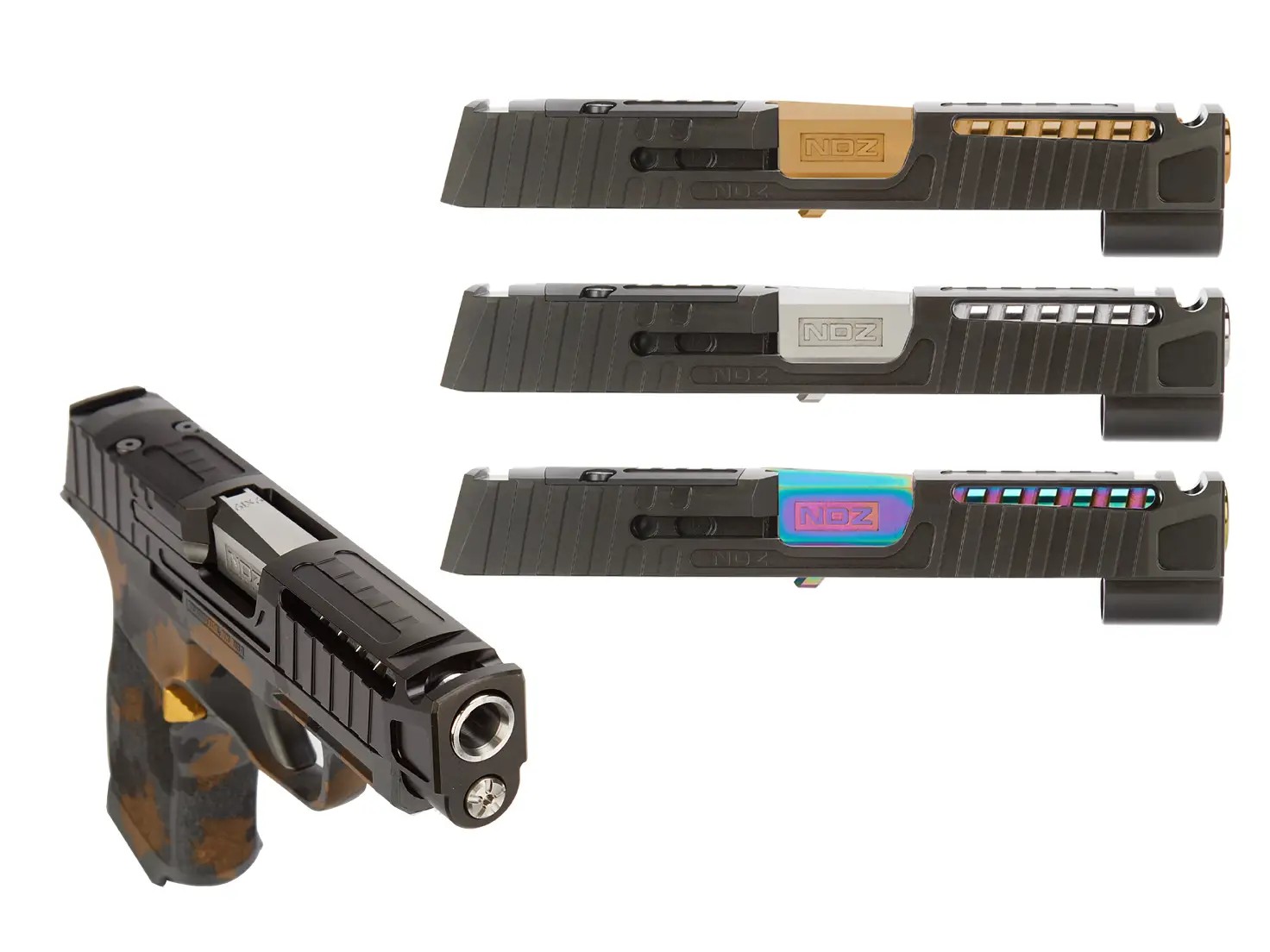 NDZ Sig P365 XL Cerberus Ported Slide & Barrel RMSC 9mm, USA Made NDZ Sig P365 XL Cerberus Ported Slide & Barrel RMSC 9mm, USA Made