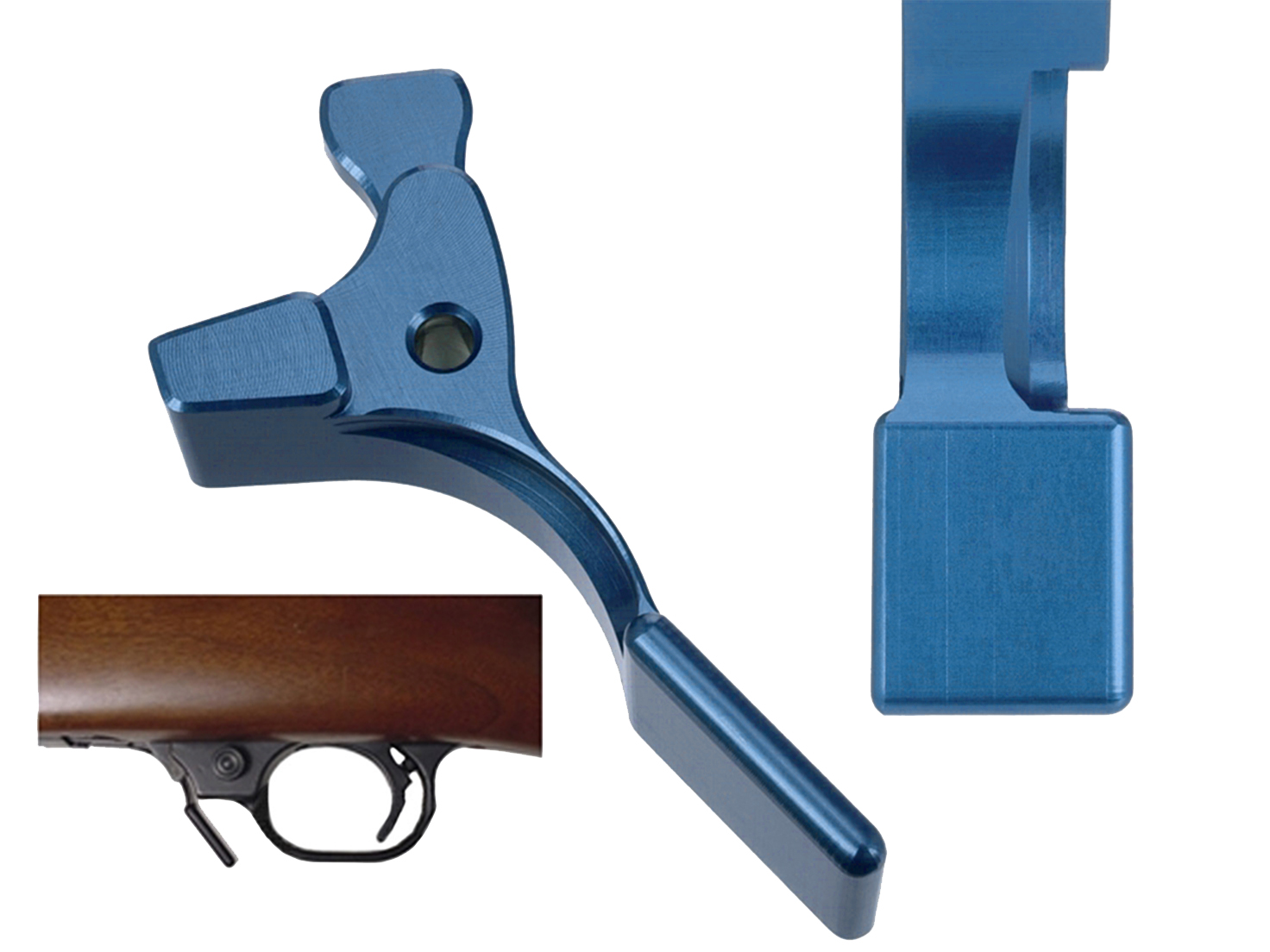 Lot De 2 Leviers Allongés En Aluminium Anodisé Pour Ruger 10/22 – Dimensions 10 X 3 X 1,8 Cm – Installation Facile