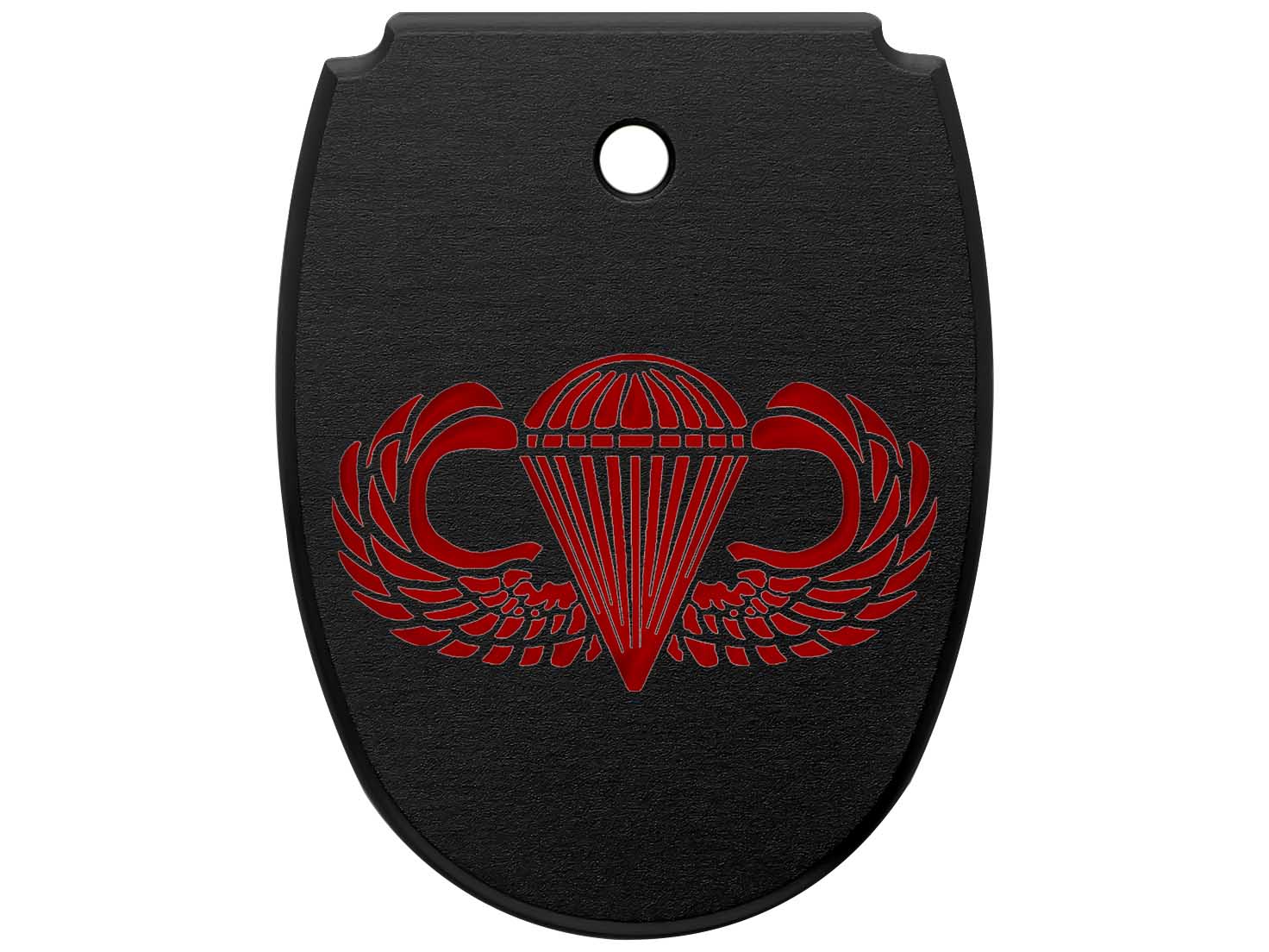 NDZ Sig P320X X5 Legion P320 M18 Aluminum Mag Floor Plate Black Engraved Red - Picture 9 of 70