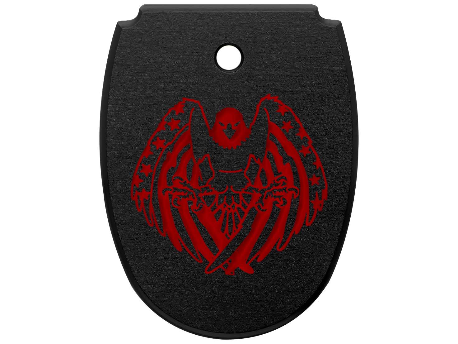 NDZ Sig P320X X5 Legion P320 M18 Aluminum Mag Floor Plate Black Engraved Red - Picture 59 of 70