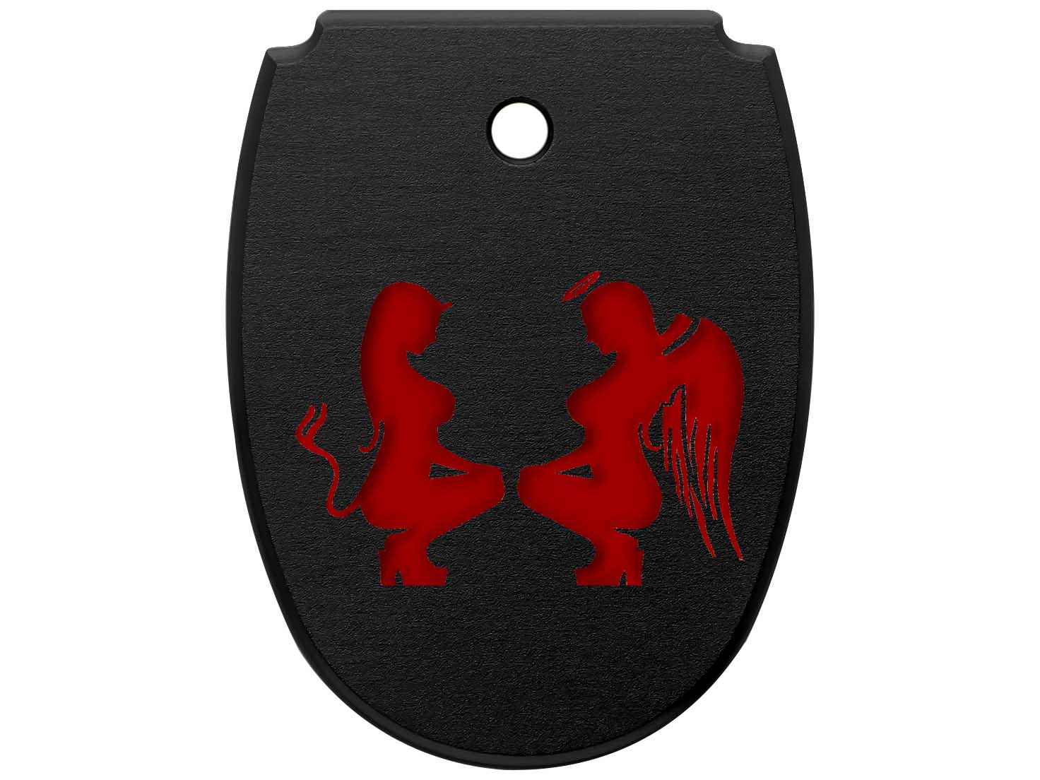 NDZ Sig P320X X5 Legion P320 M18 Aluminum Mag Floor Plate Black Engraved Red - Picture 22 of 70