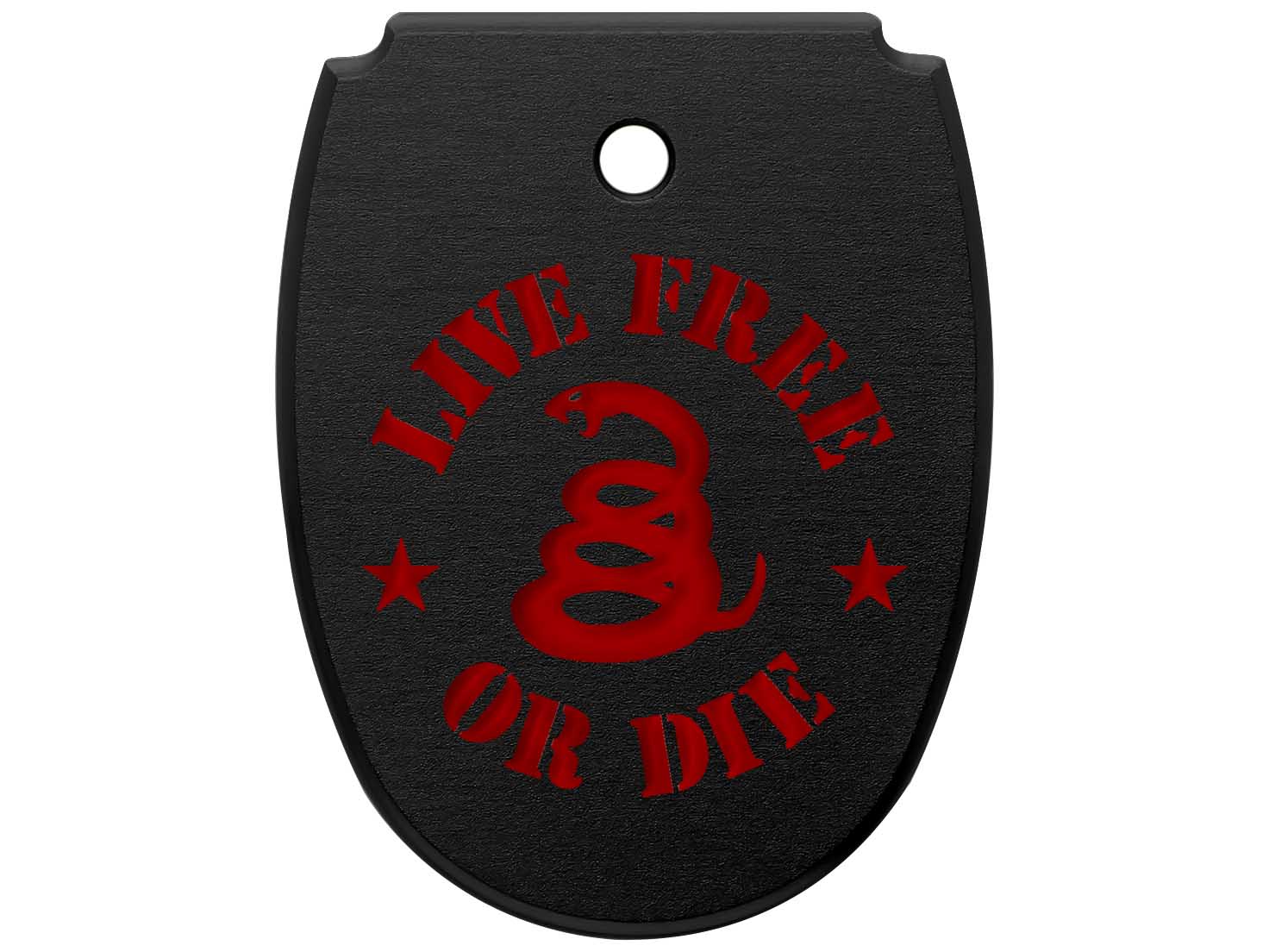 NDZ Sig P320X X5 Legion P320 M18 Aluminum Mag Floor Plate Black Engraved Red - Picture 42 of 70