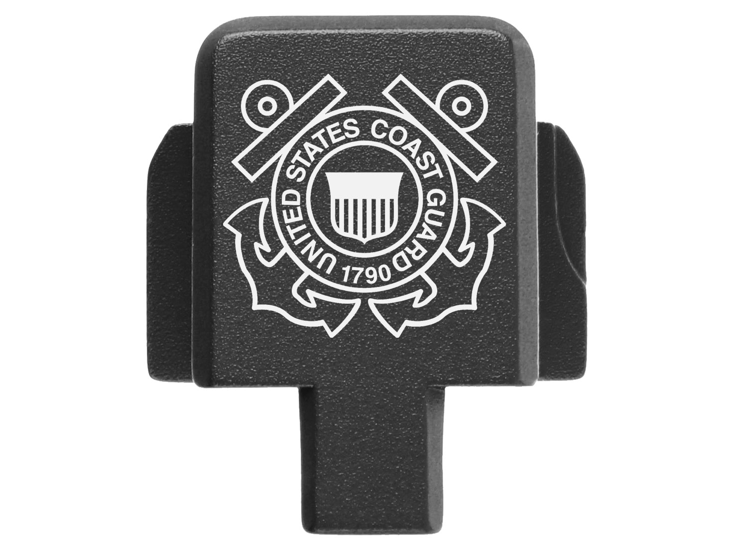 TB Accessories Colored Star Flag Rear Slide Cover Plate – Raw Aluminum For Glock Gen 1-4 (Fits 17,19,20,21,22,23,24,26,27,29,30,31,32,33,34,35,36,37,38,39,40,41)