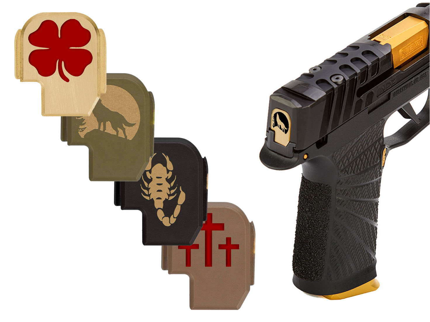NDZ Sig P365 XL Fuse X Macro Brass Slide Back Plate Cerakote ODG