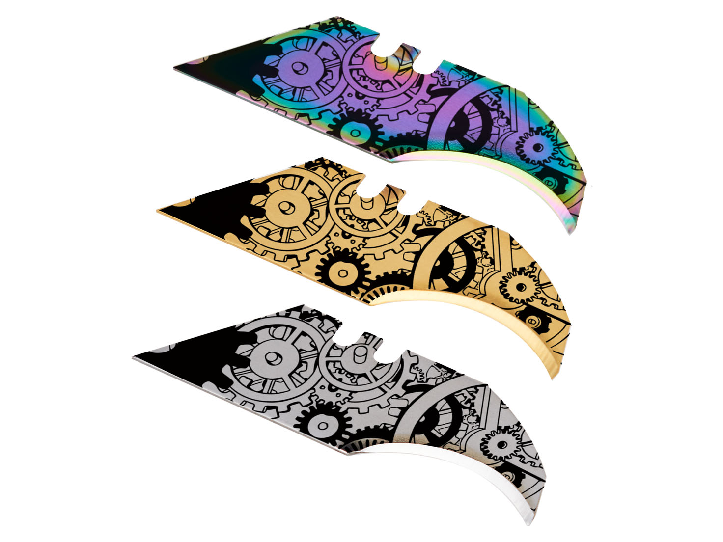 Utility Knife Concave Blades Custom Engraved Box Cutter Steel Blade Pack - Picture 18 of 22