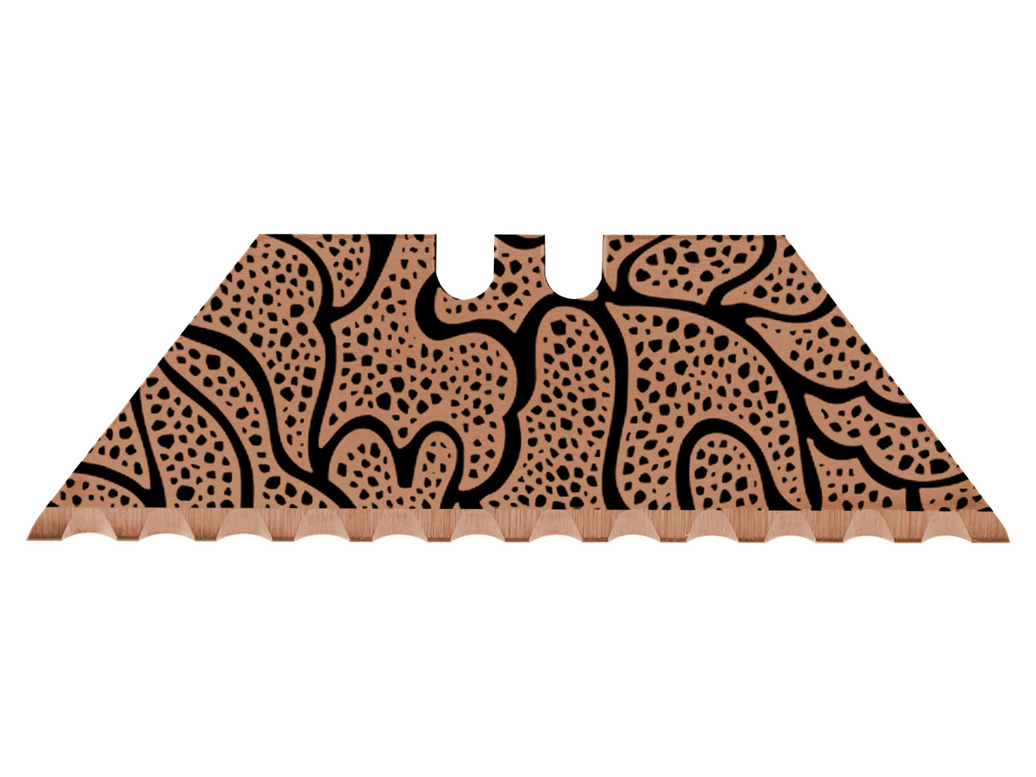 NDZ Serrated Utility Knife Blade Copper Laser Engraved
