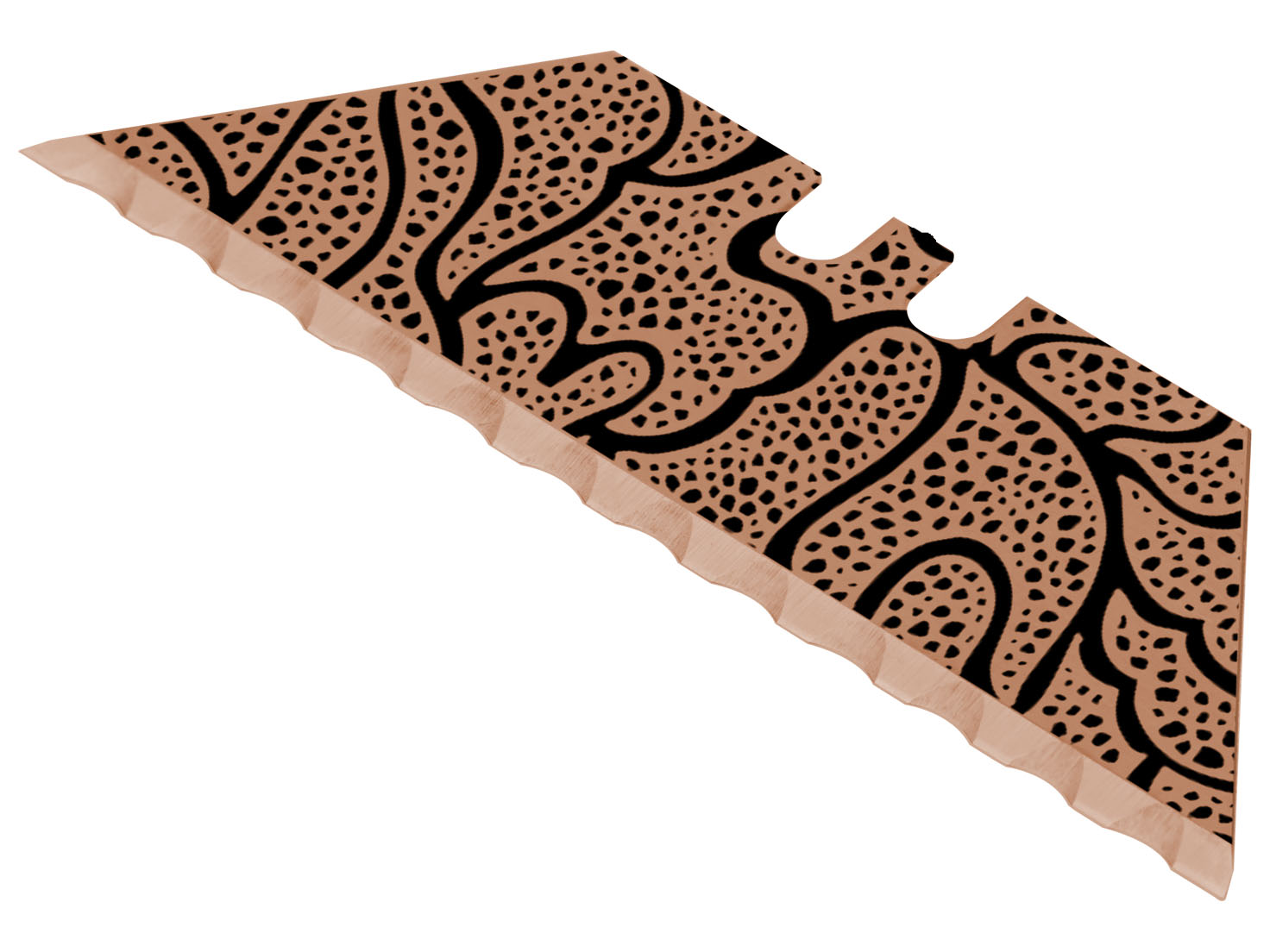 NDZ Serrated Utility Knife Blade Copper Laser Engraved